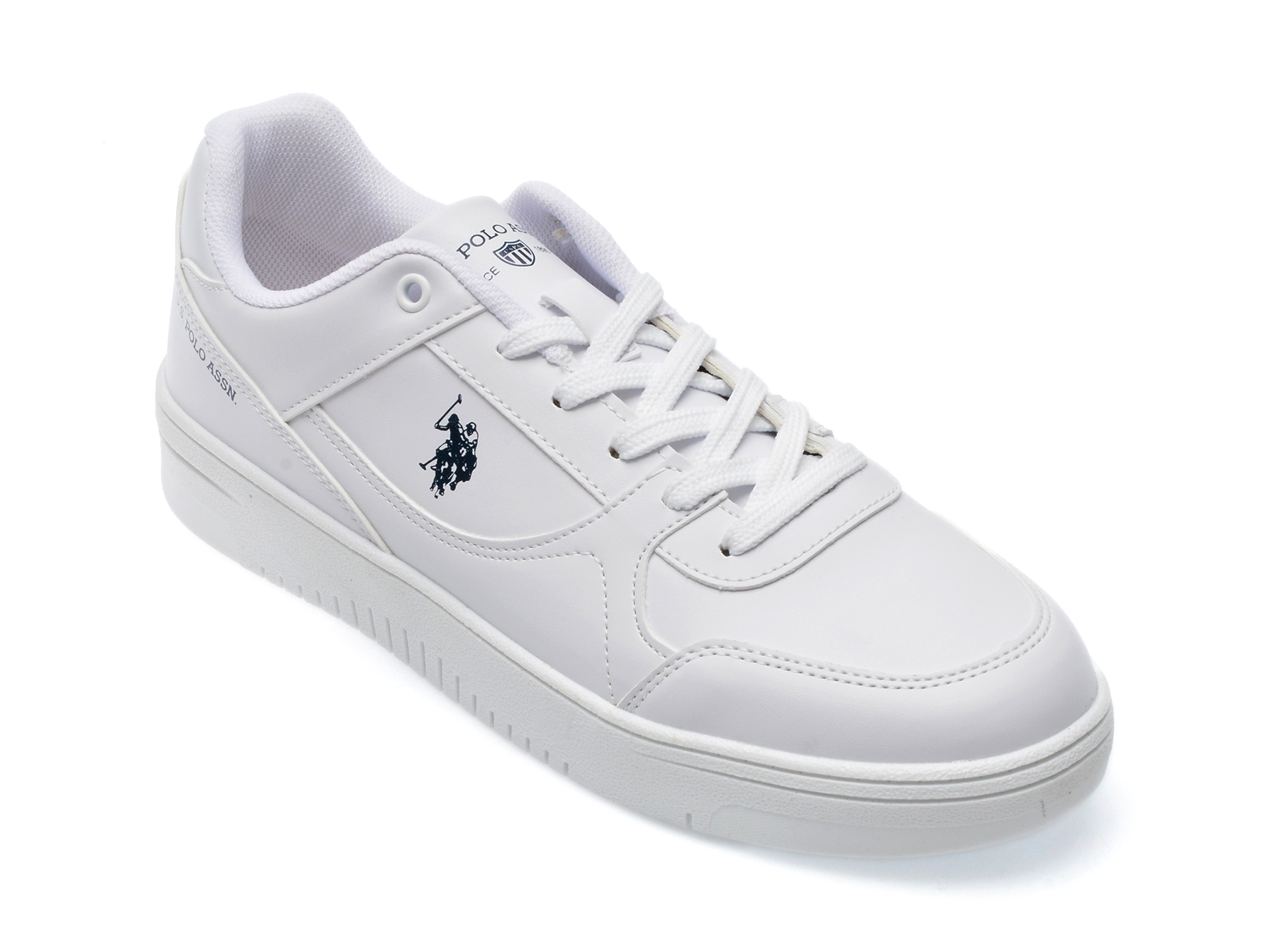 Pantofi US POLO ASSN albi, LEE3FX, din piele ecologica /barbati/pantofi