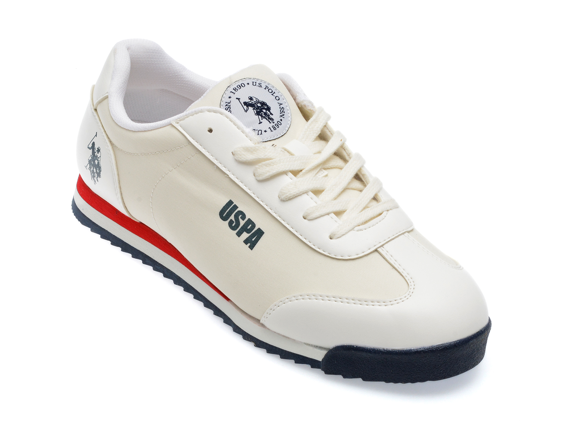 Pantofi US POLO ASSN albi, SUMM3FX, din material textil /barbati/pantofi imagine noua