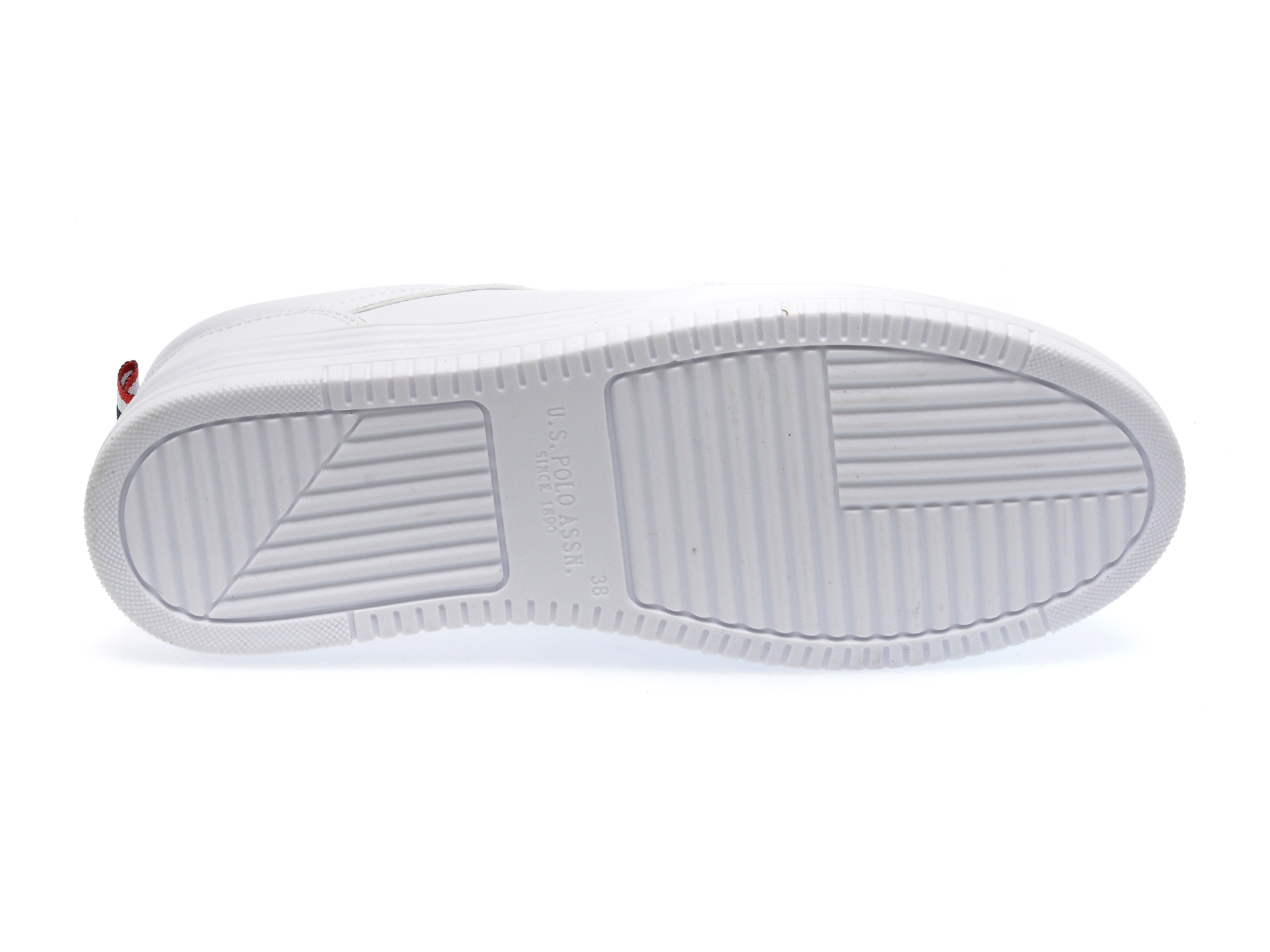 Pantofi US POLO ASSN albi, SURI3FX, din piele ecologica