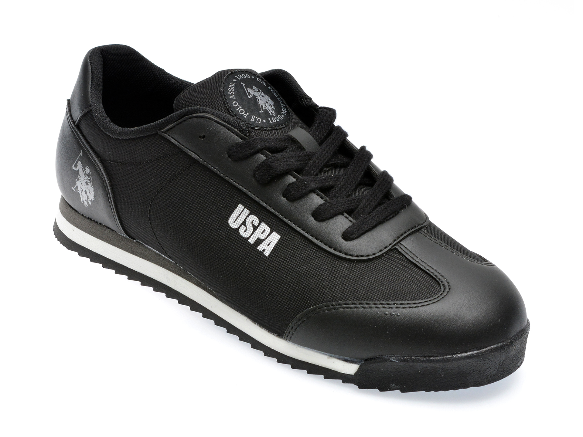 Pantofi US POLO ASSN negri, SUMM3FX, din material textil /barbati/pantofi imagine super redus 2022