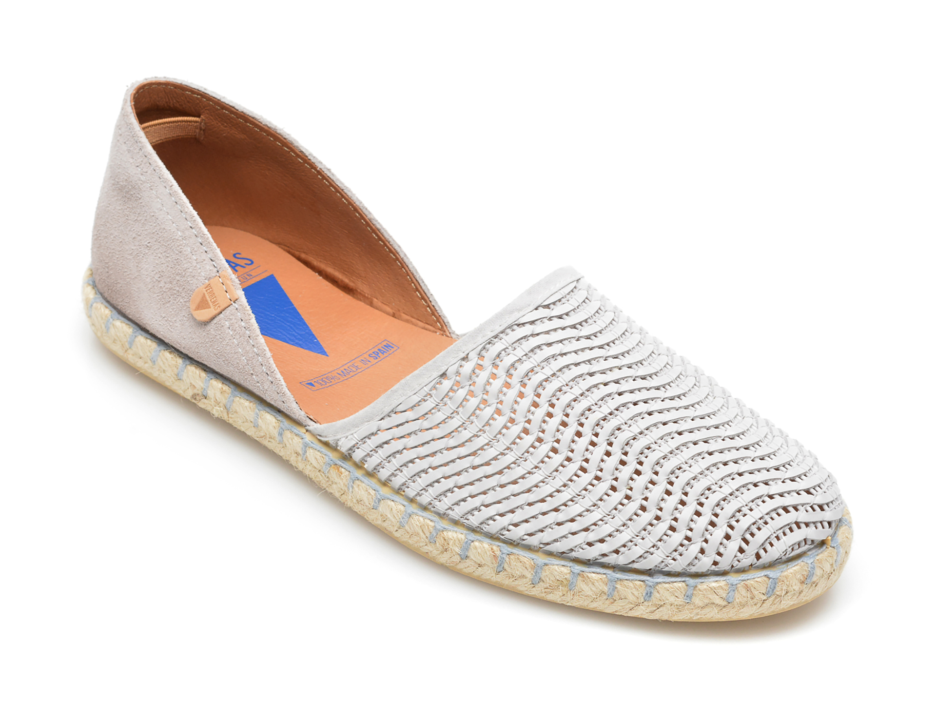 Pantofi VERBENAS gri, CRM0102, din material textil si piele intoarsa /femei/pantofi imagine noua
