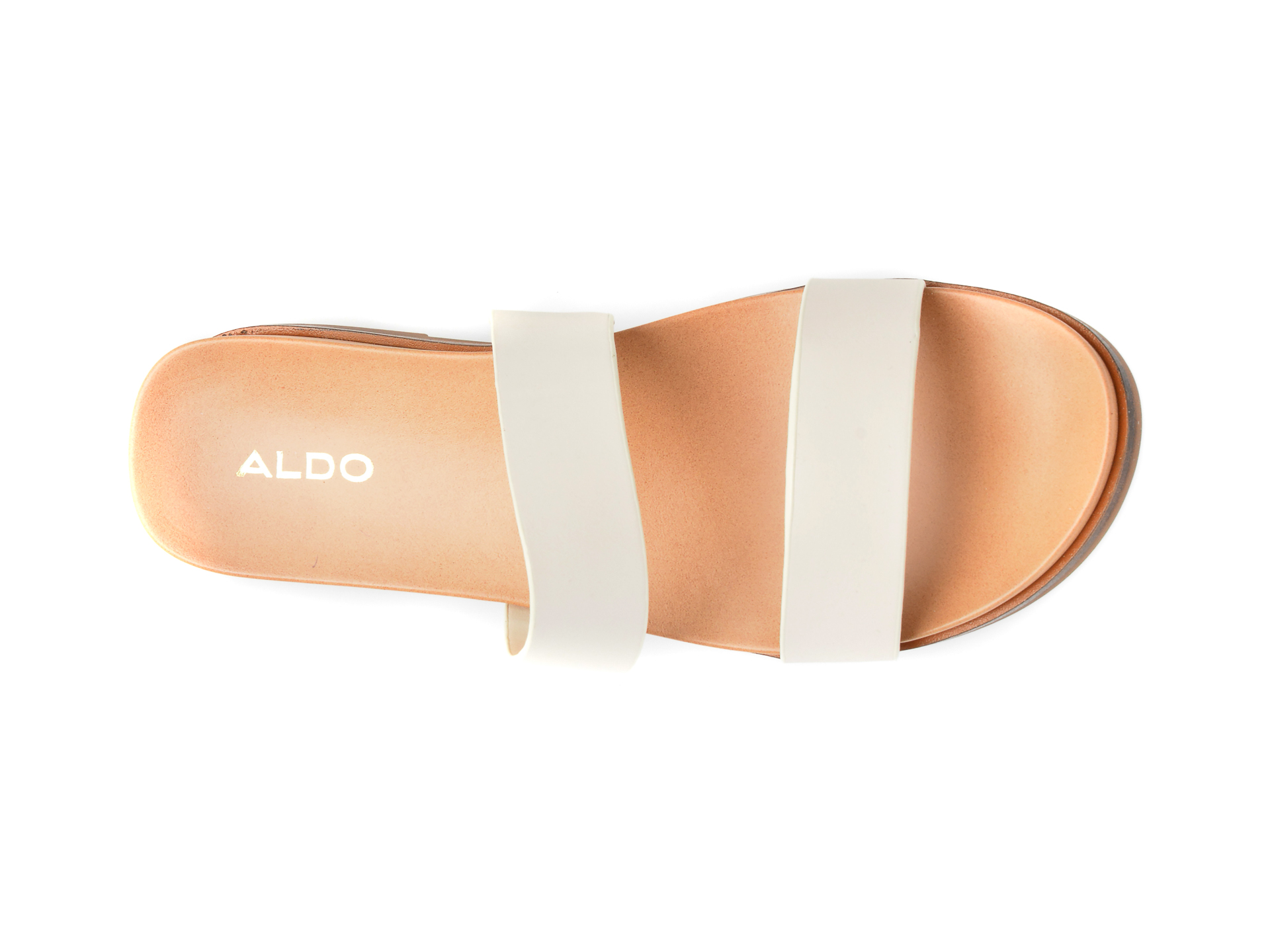 Papuci ALDO albe, ALIAWEN100, din piele naturala /femei/papuci imagine noua