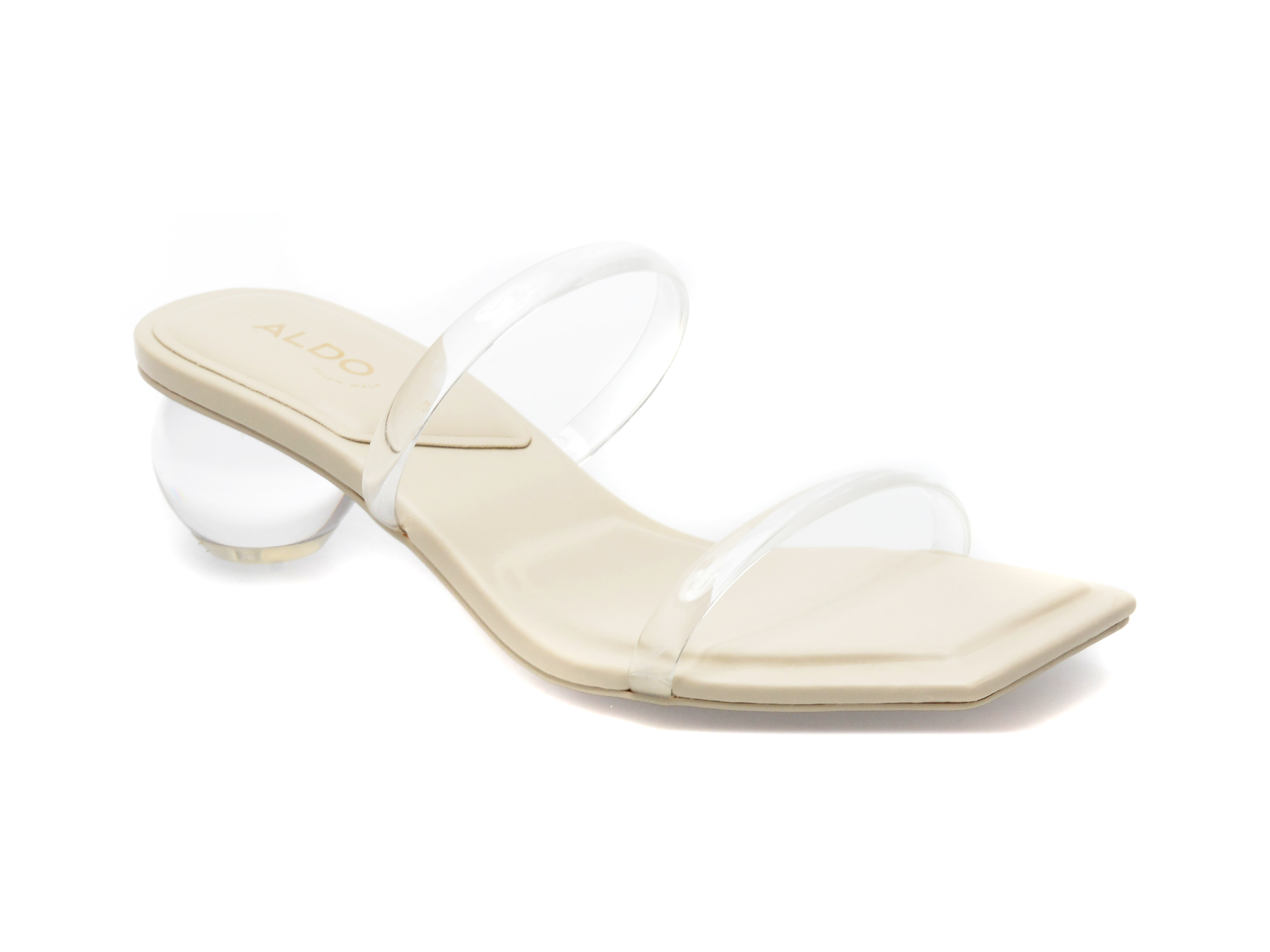 Papuci ALDO albi , SAGA110, din pvc imagine reduceri black friday 2021 Aldo