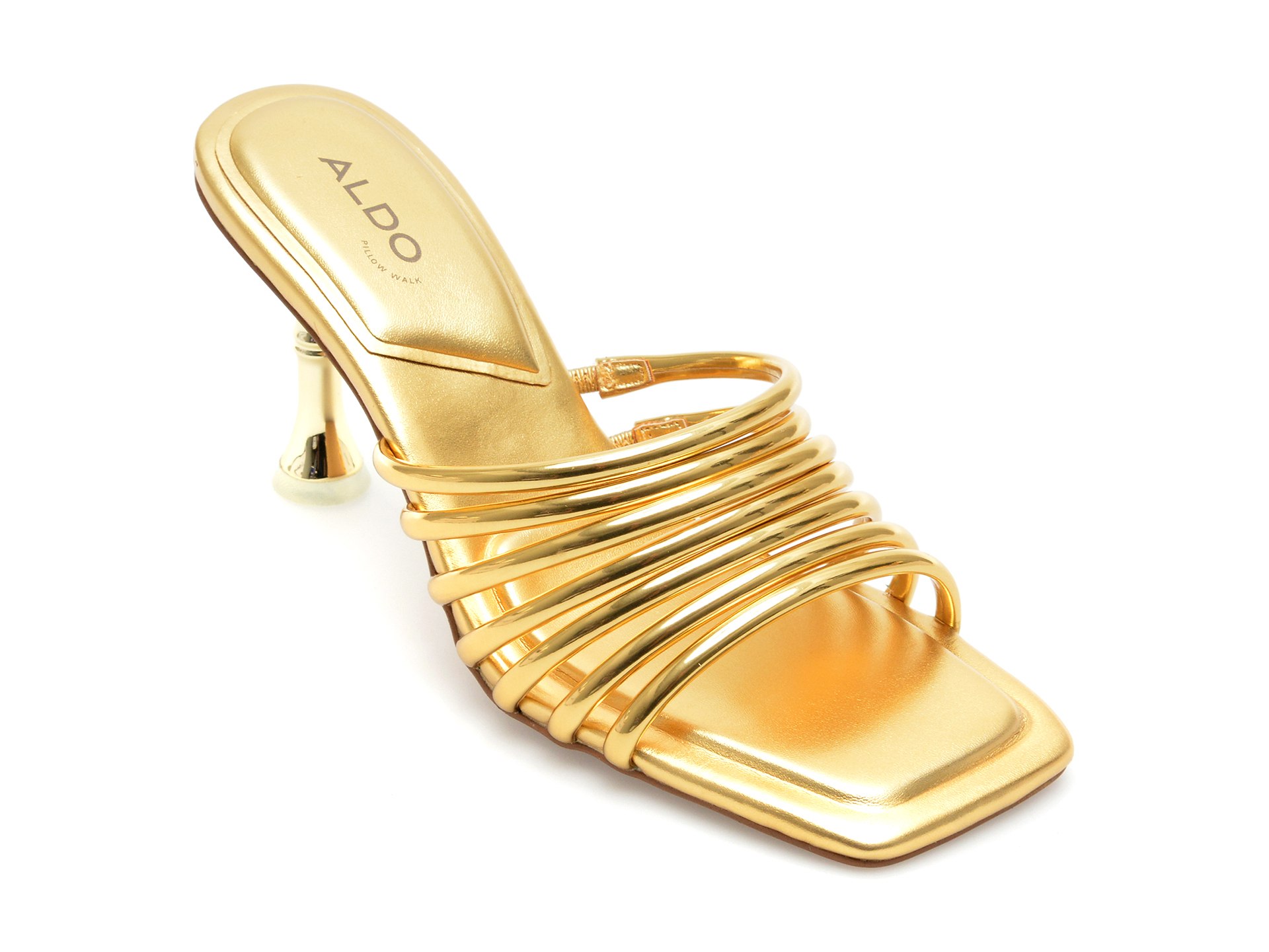 Papuci ALDO aurii, HARPA715, din piele ecologica