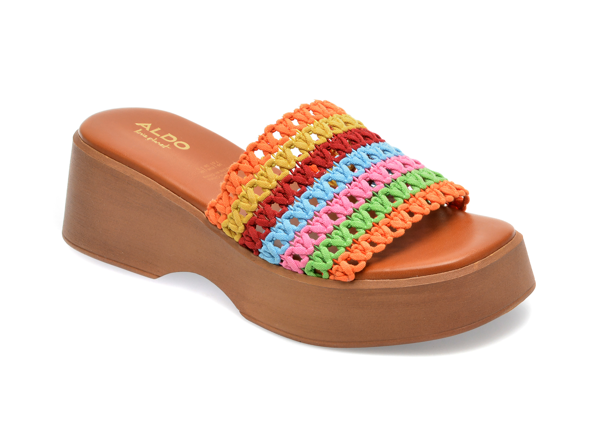Papuci ALDO multicolor, YASSU961, din material textil /femei/papuci