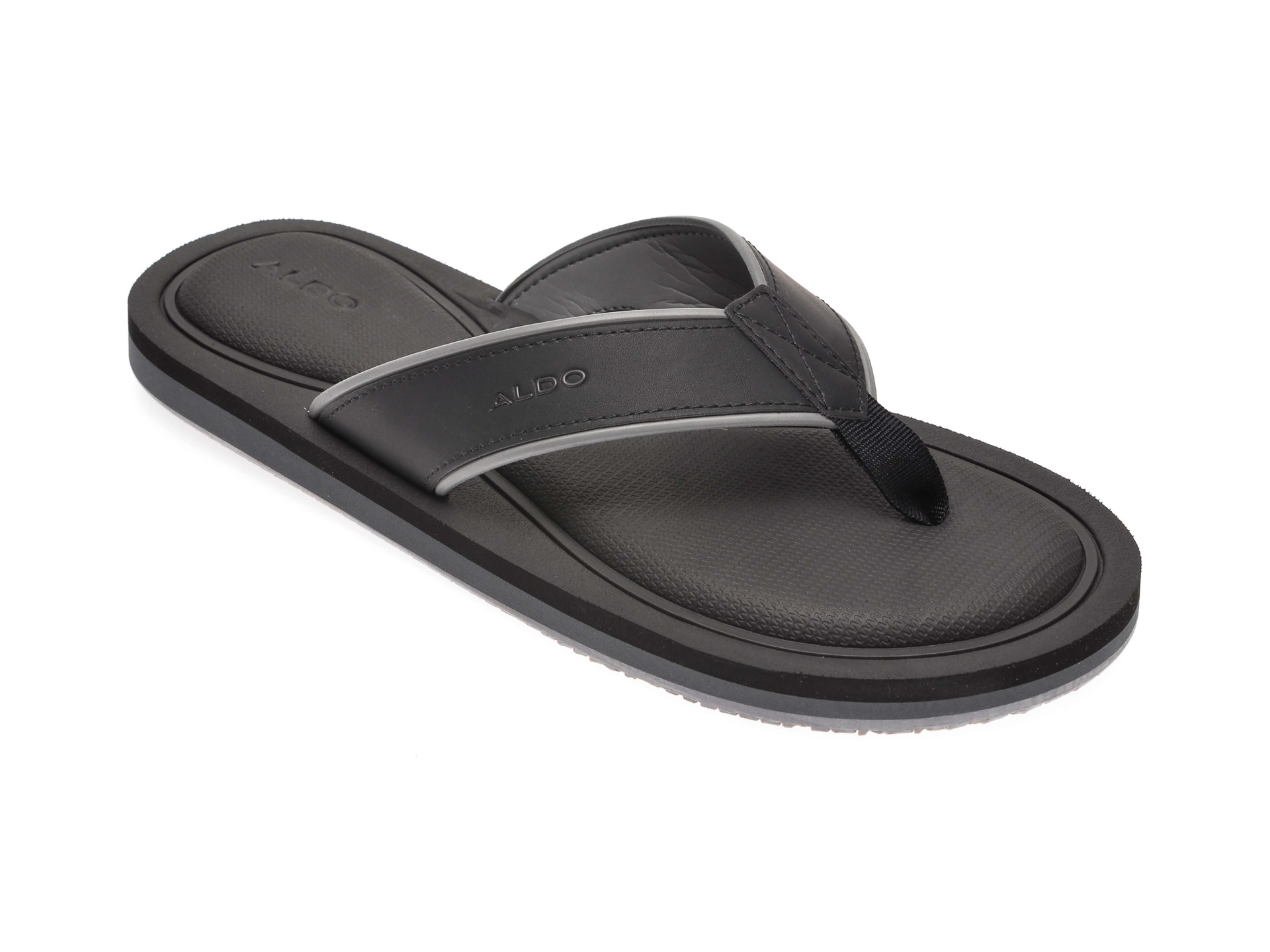 Papuci ALDO negre, Norewiel004, din piele ecologica