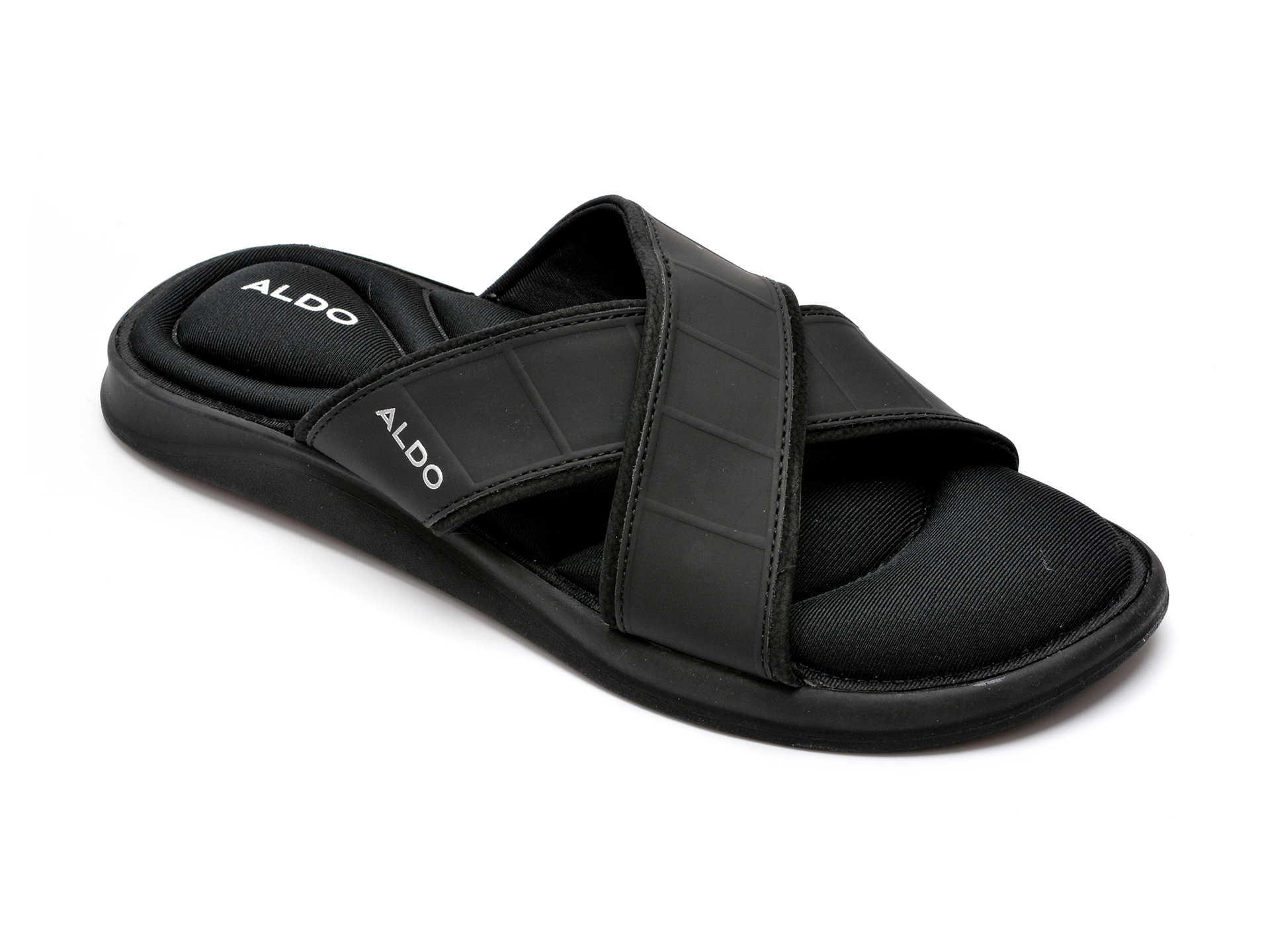 Papuci ALDO negri, DOSSIO001, din piele ecologica /barbati/papuci