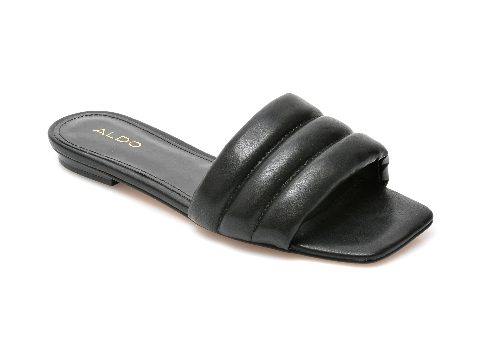 Papuci ALDO negri, Goani001, din piele ecologica Aldo