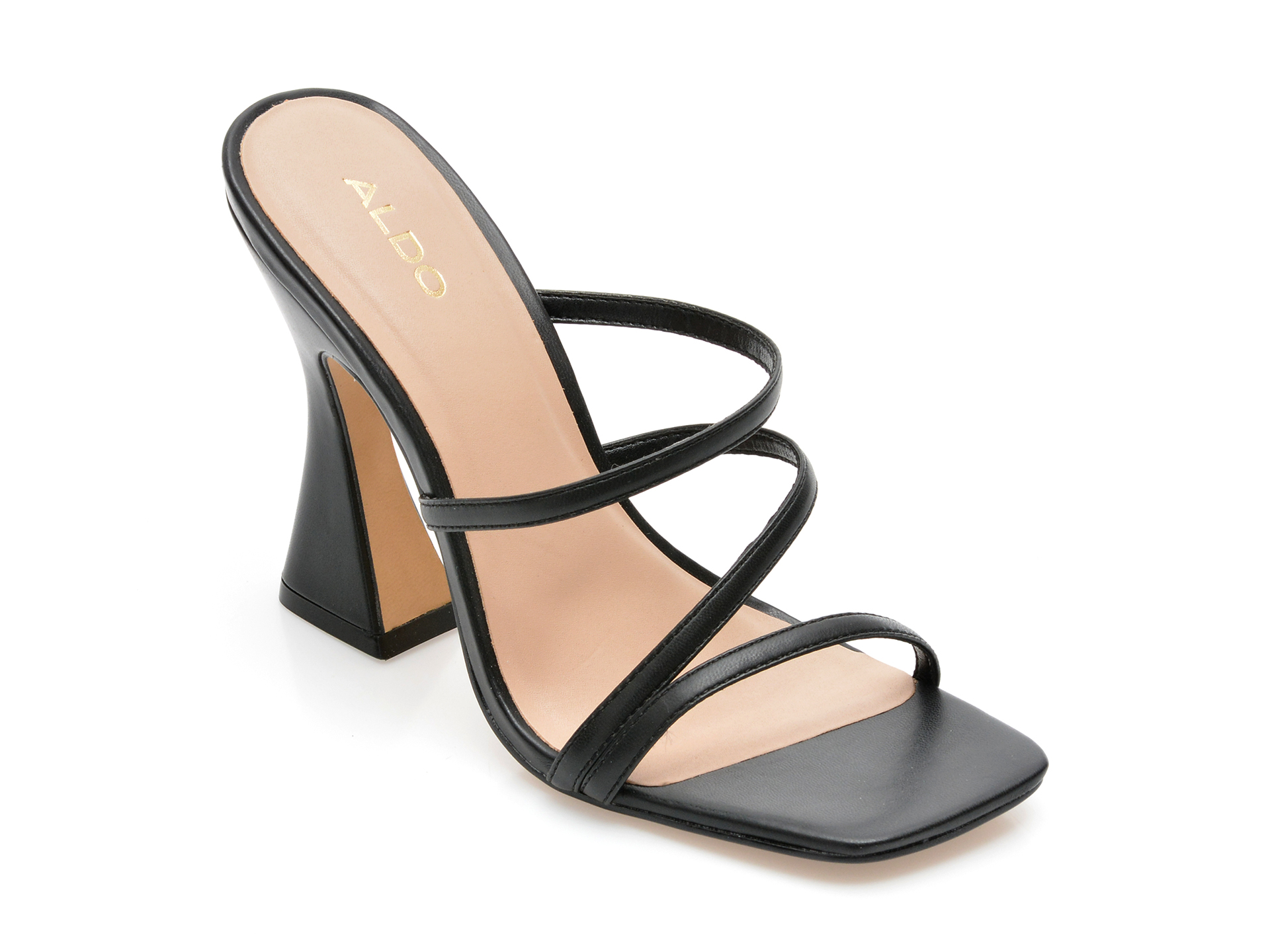 Papuci ALDO negri, HUGAR001, din piele ecologica /femei/papuci imagine noua 2022