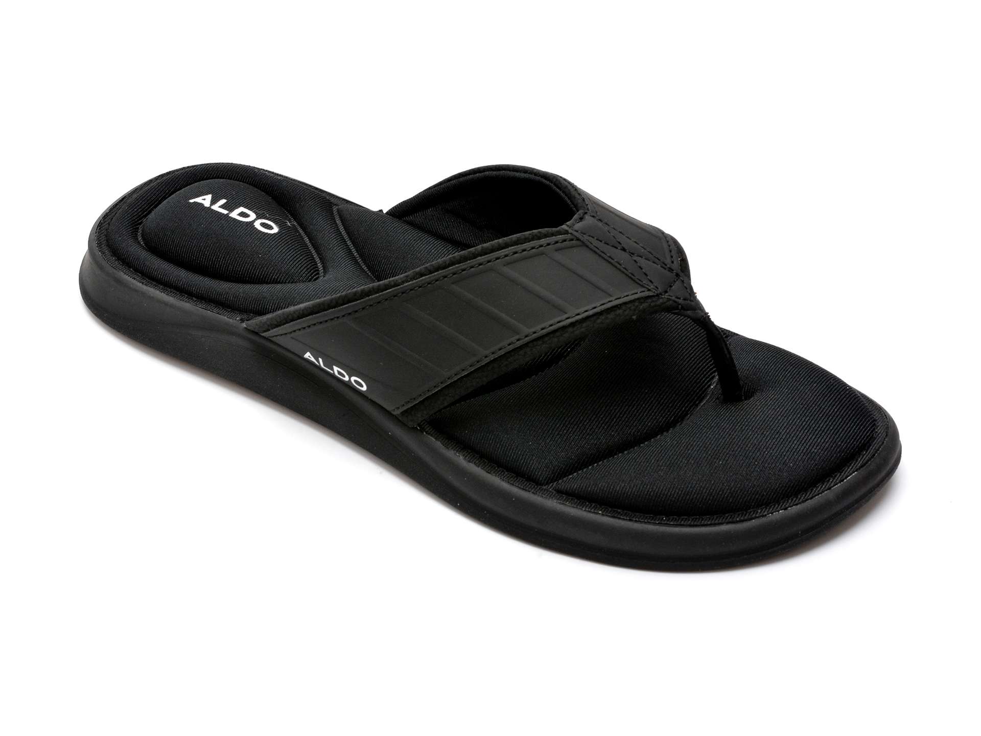 Papuci ALDO negri, RASSEN001, din piele ecologica imagine reduceri black friday 2021 Aldo