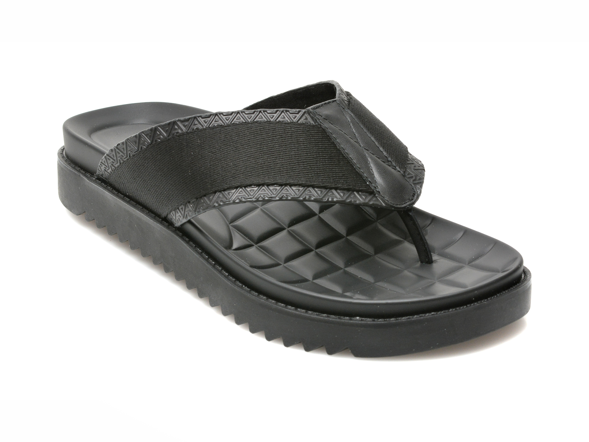 Papuci ALDO negri, RONDO001, din material textil /barbati/papuci