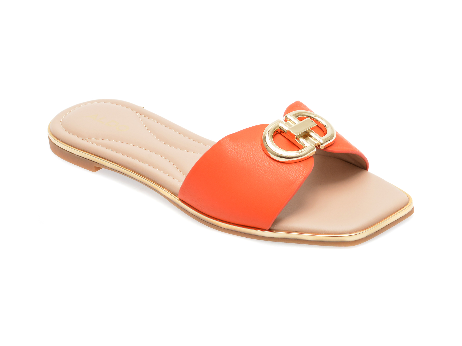 Papuci ALDO portocalii, BELLENOR820, din piele ecologica imagine reduceri black friday 2021 Aldo