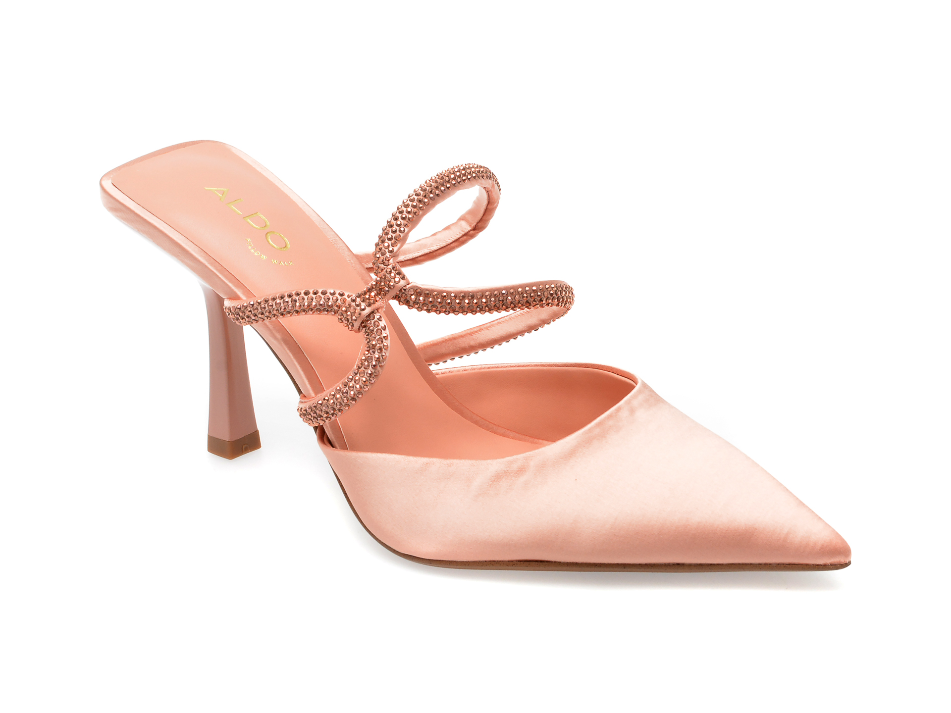 Papuci ALDO portocalii, PARIZA840, din material textil /femei/papuci imagine noua