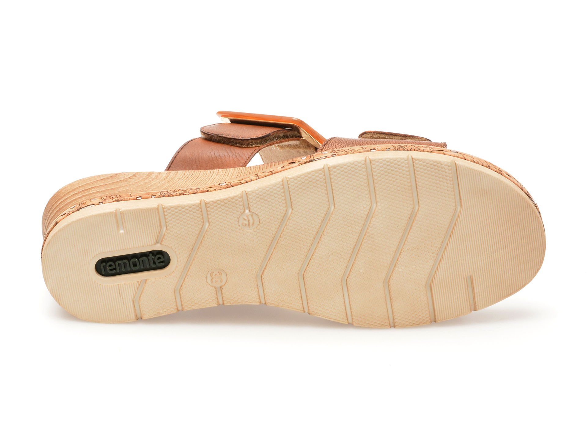 Papuci Casual REMONTE maro, D3068, din piele naturala
