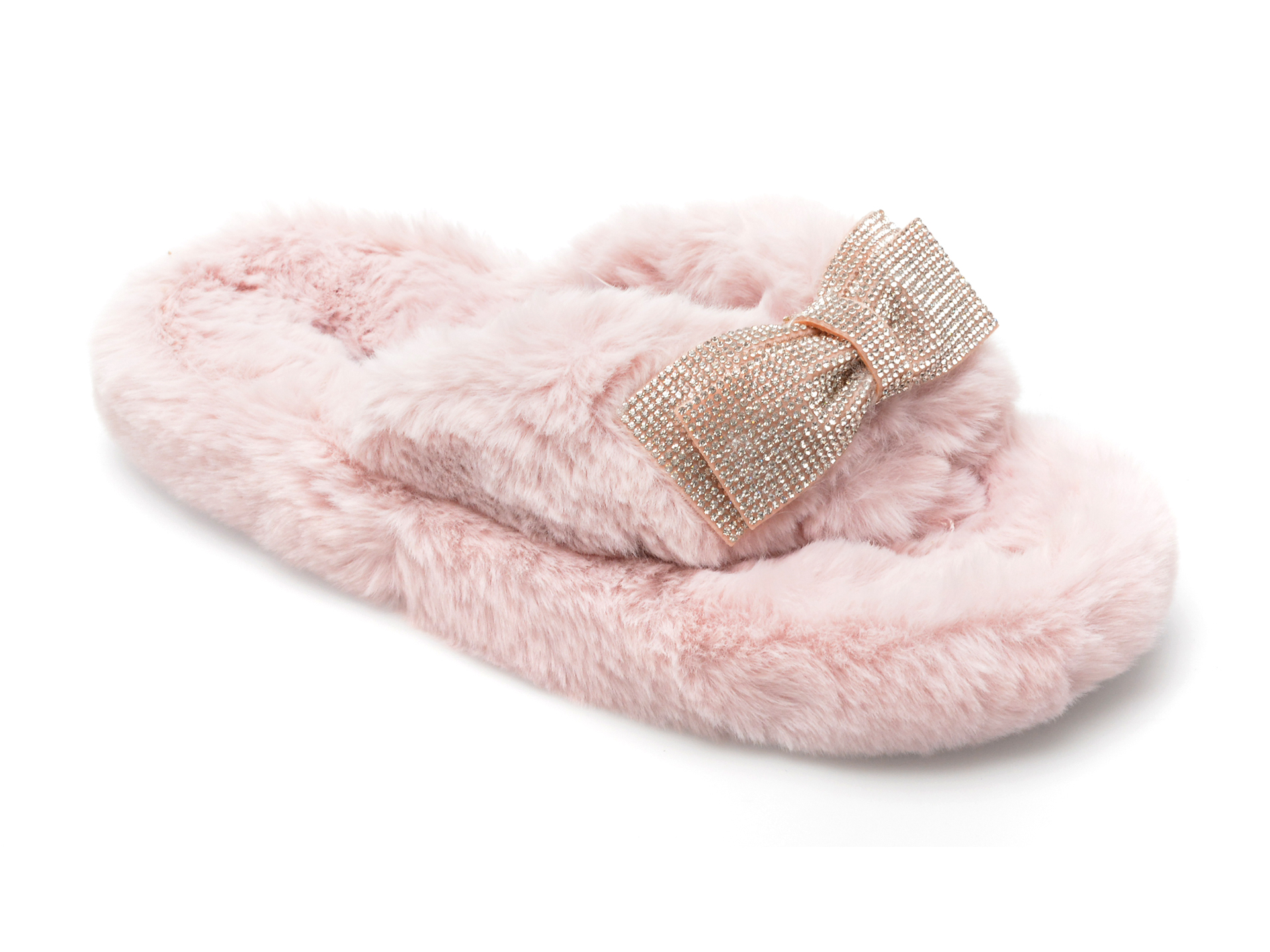 Papuci de casa ALDO roz, BOWPOUF680, din material textil