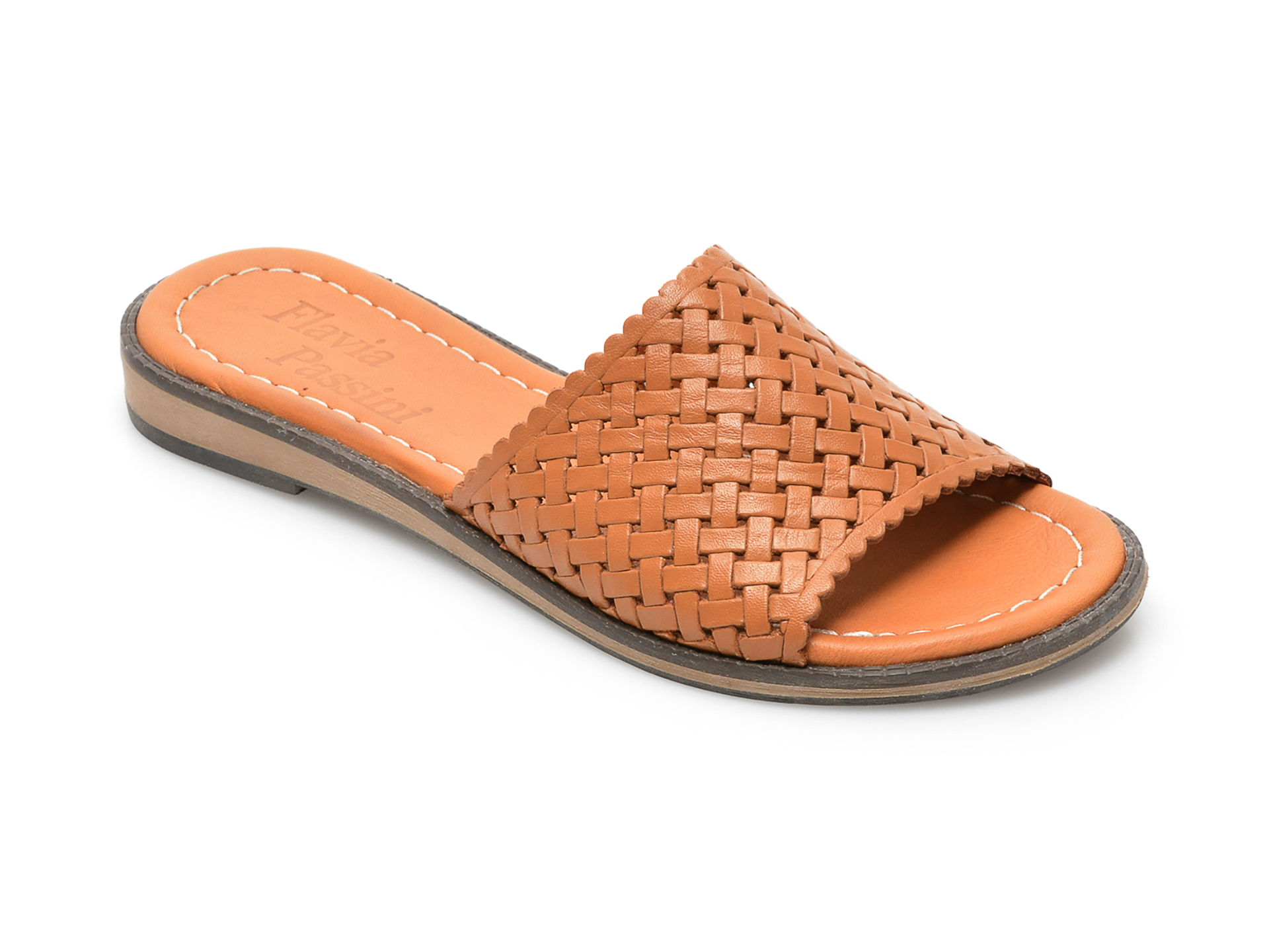 Papuci FLAVIA PASSINI maro, 22201, din piele naturala /femei/papuci