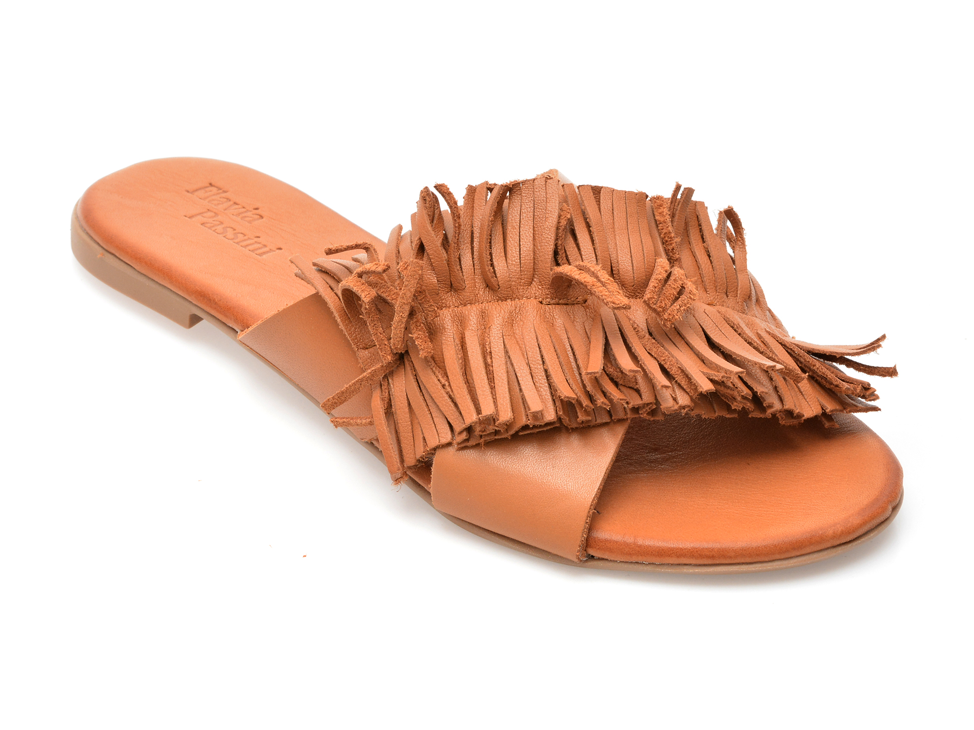 Papuci FLAVIA PASSINI maro, 22424, din piele naturala imagine reduceri black friday 2021 /femei/papuci