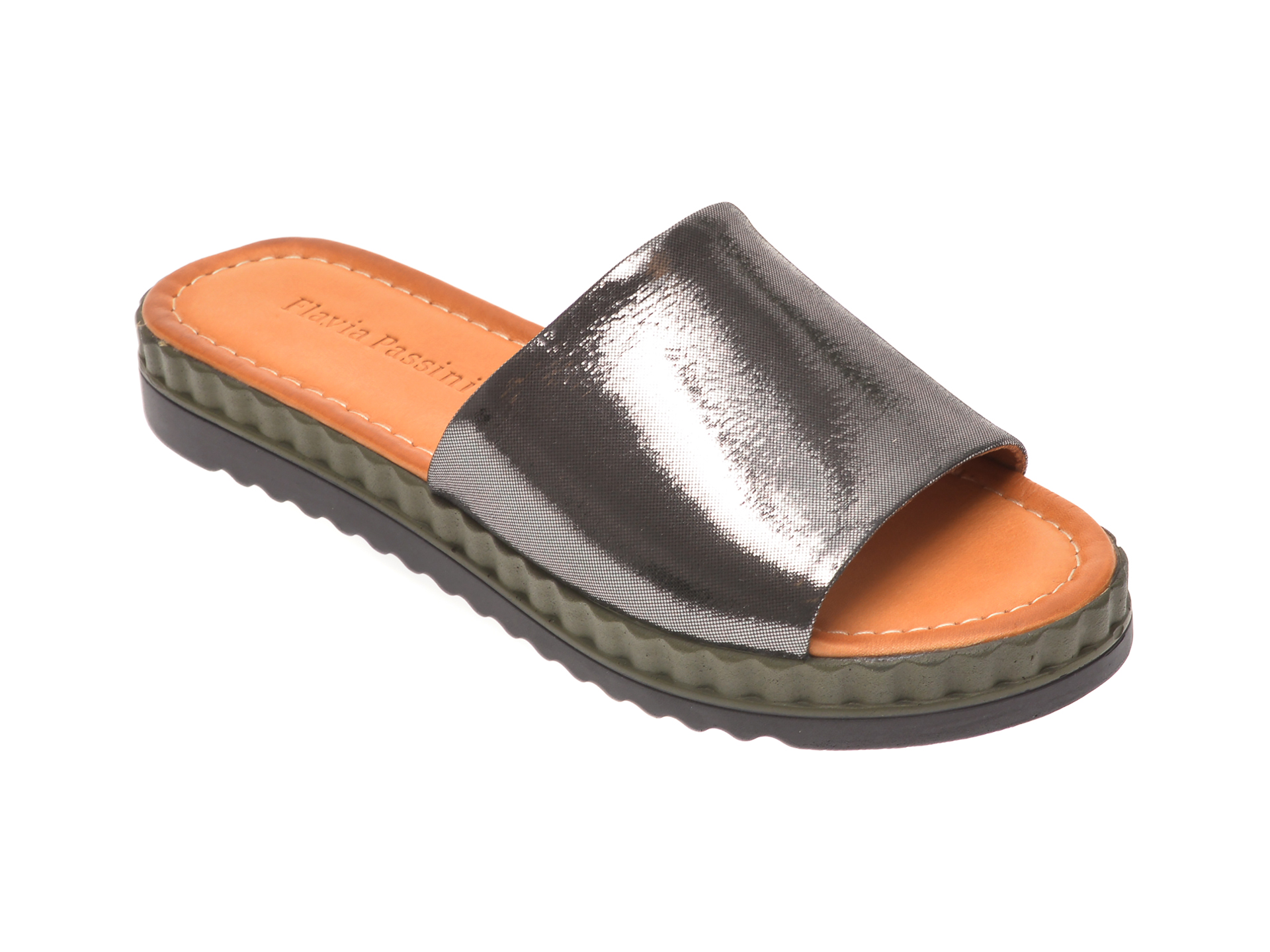 Papuci FLAVIA PASSINI negri, 1182104, din piele naturala