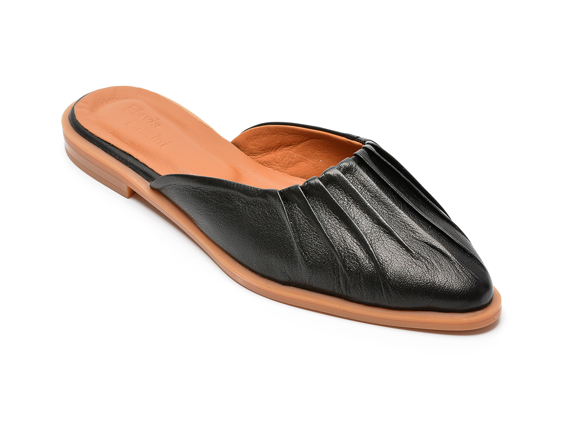 Papuci FLAVIA PASSINI negri, 22170, din piele naturala Flavia Passini