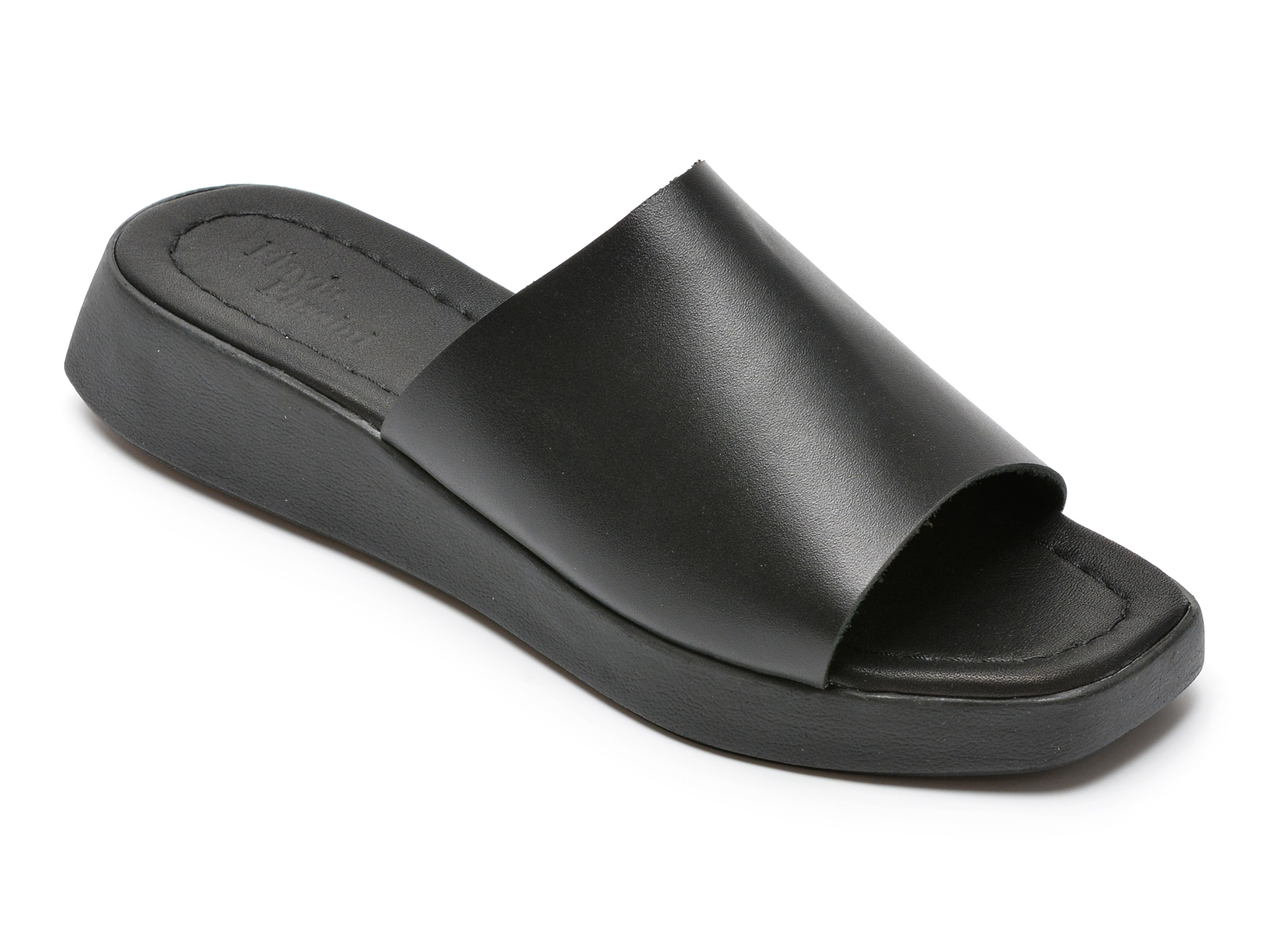 Papuci FLAVIA PASSINI negri, 503, din piele naturala /femei/papuci INCALTAMINTE
