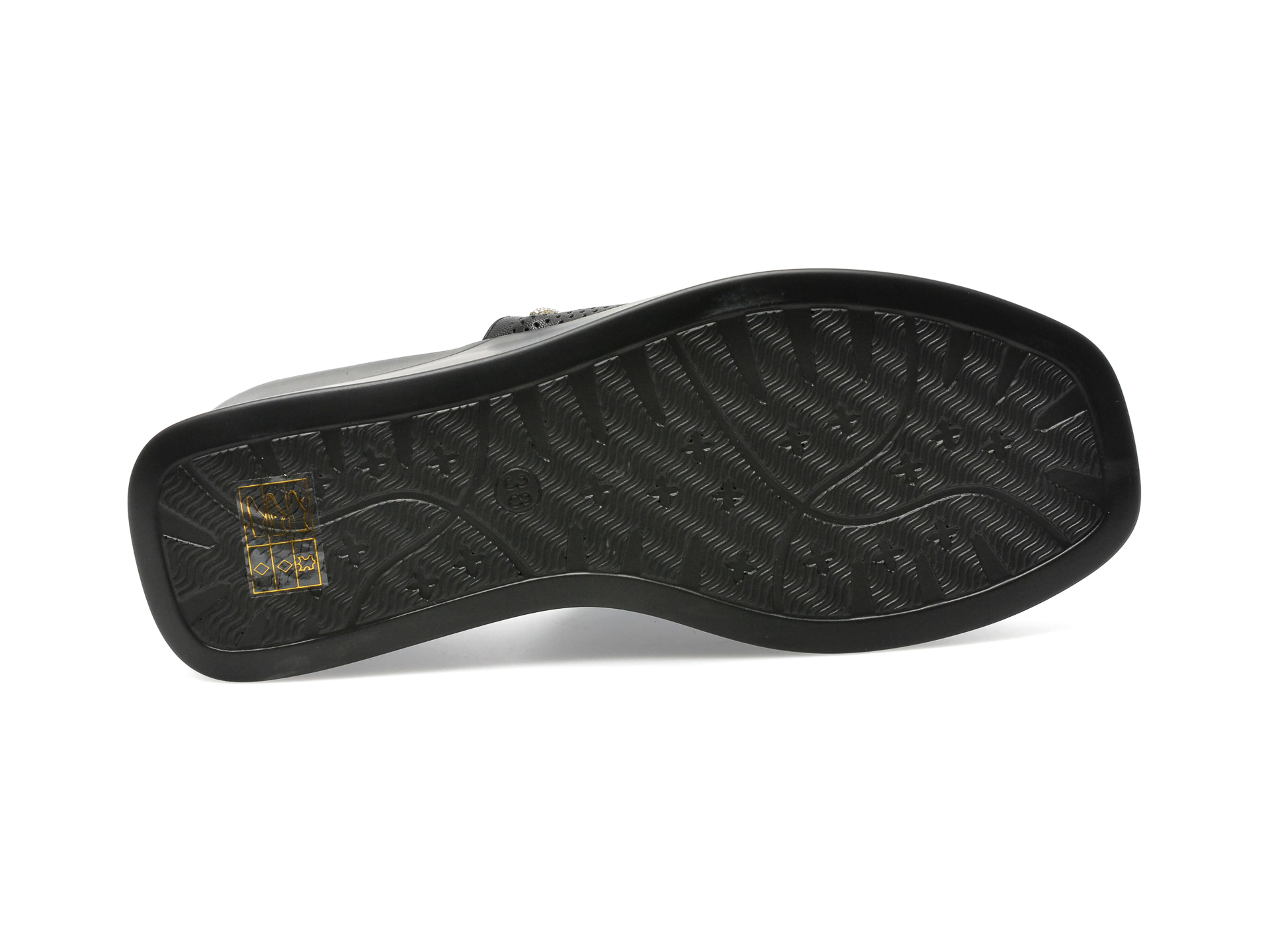 Papuci FLAVIA PASSINI negri, A14783, din piele naturala
