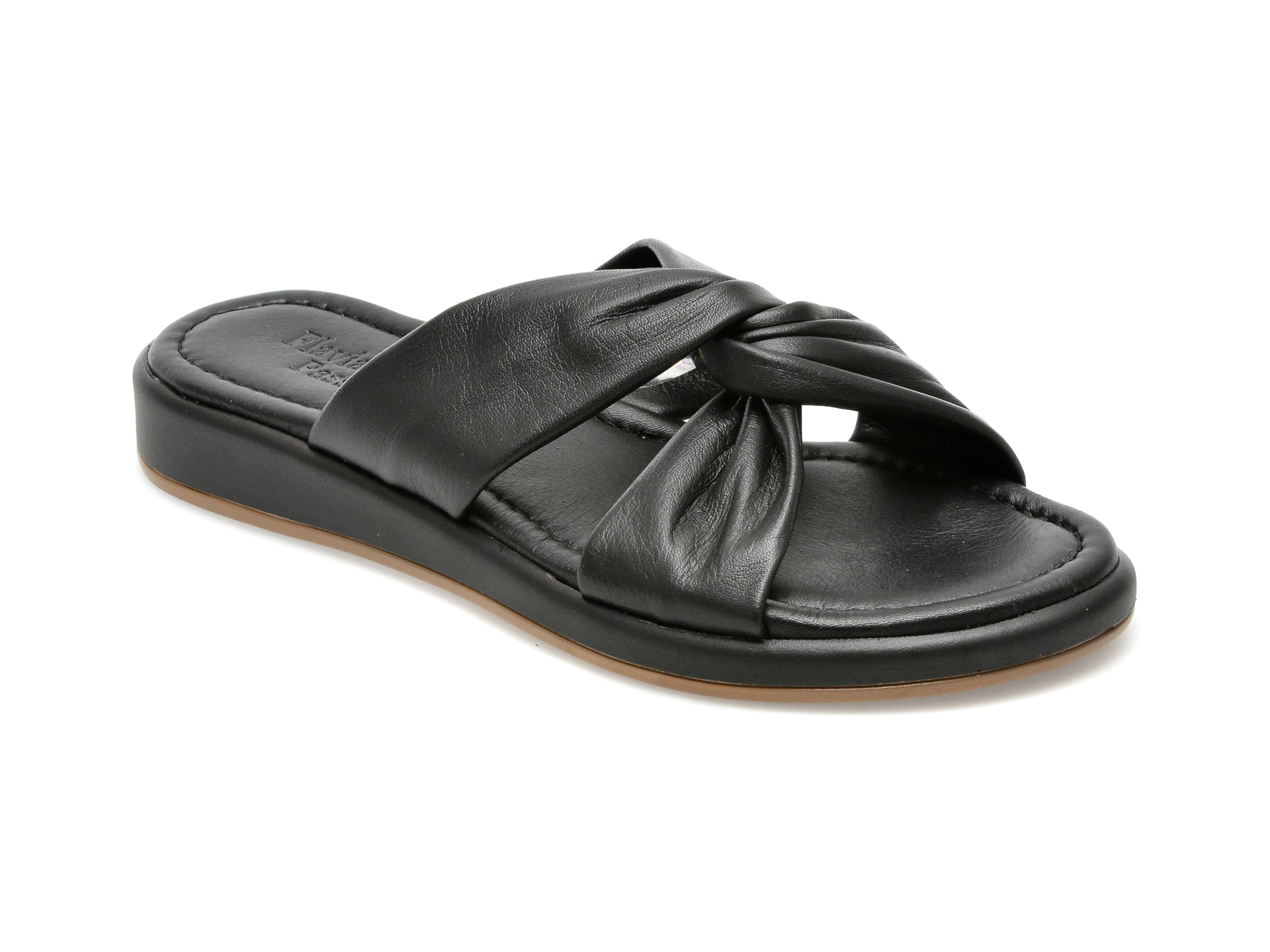 Papuci FLAVIA PASSINI negri, HY906, din piele naturala /femei/papuci