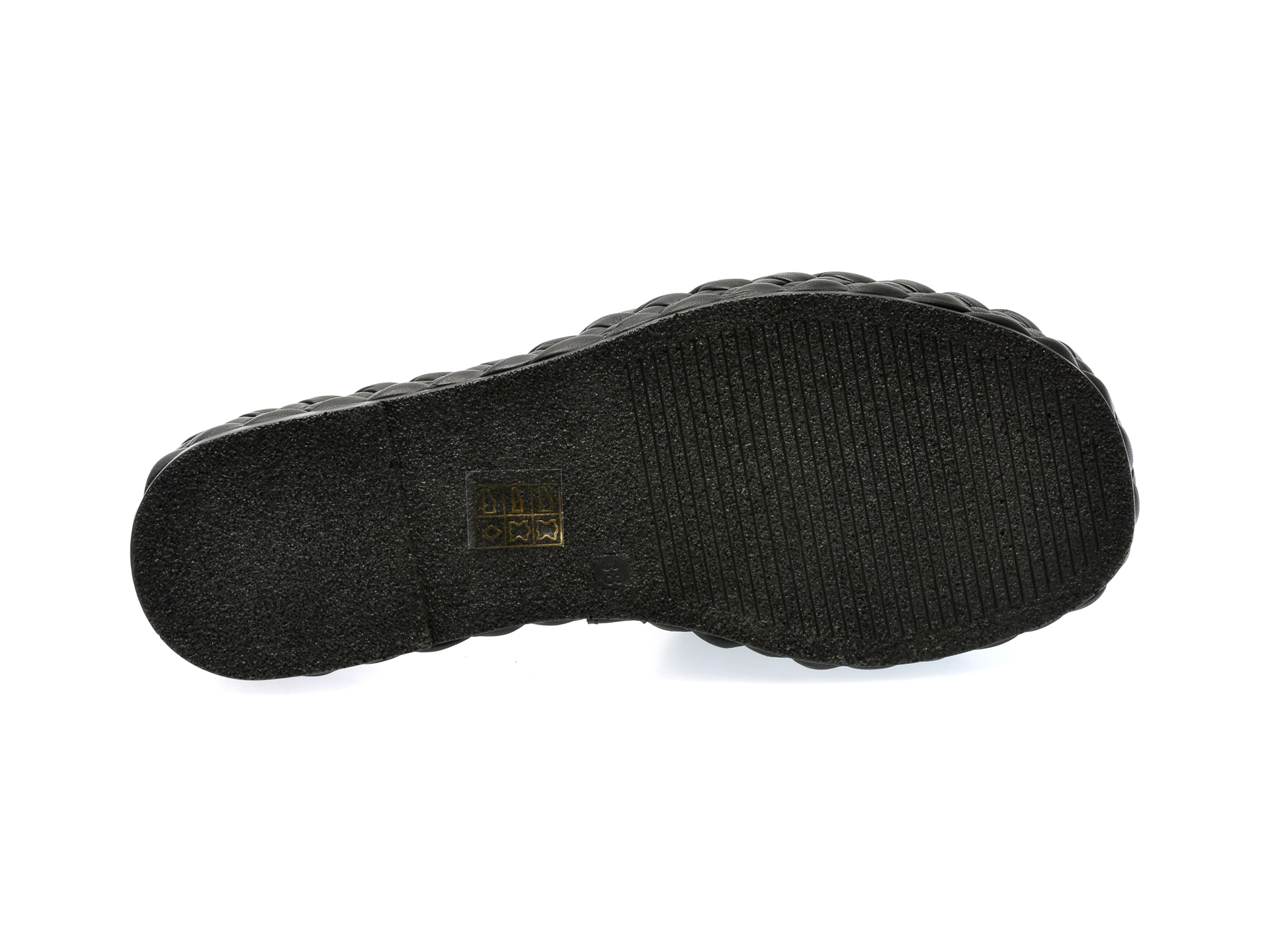 Papuci GRYXX negri, 5363060, din piele naturala
