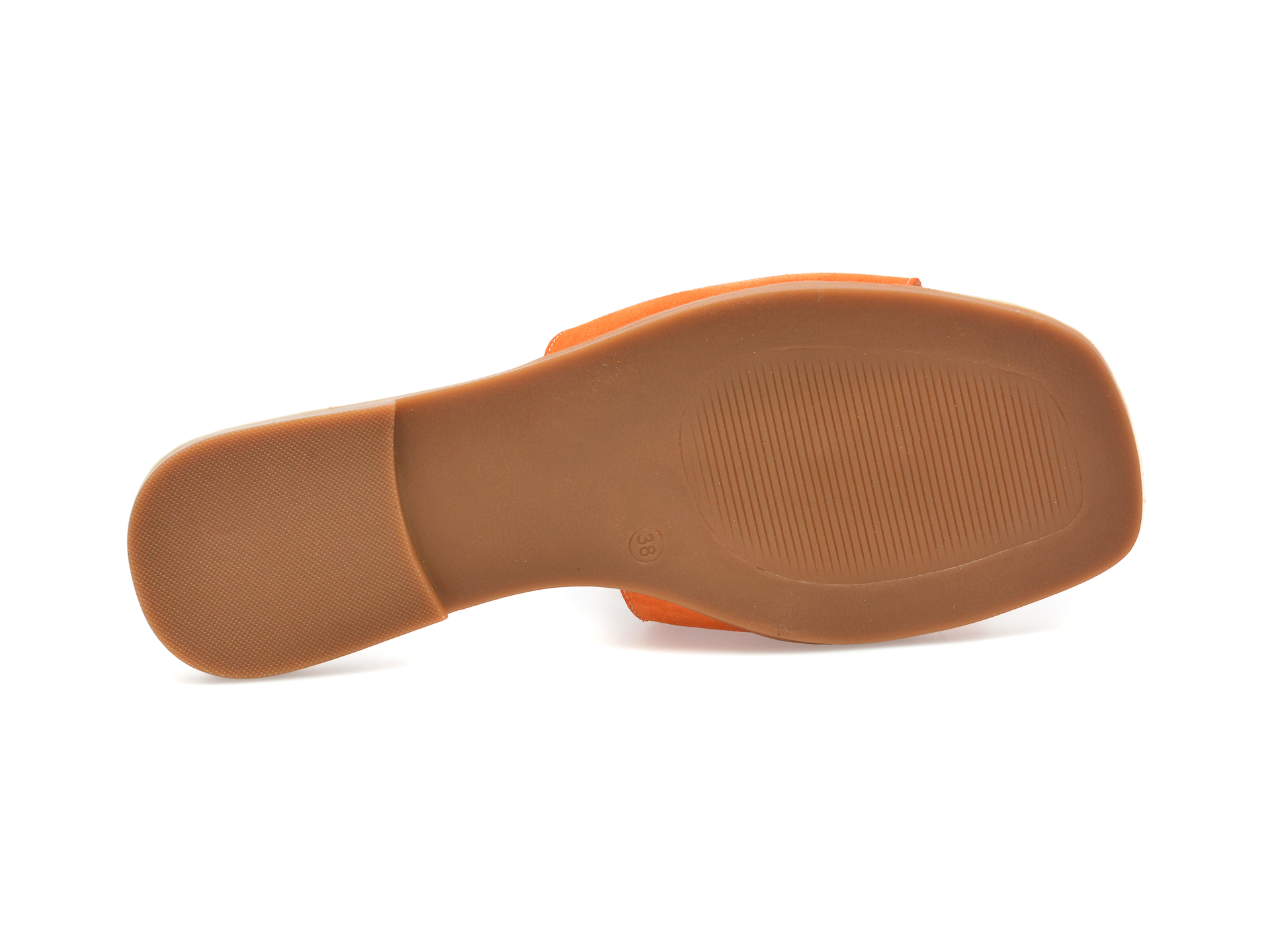 Papuci GRYXX portocalii, 2024, din piele intoarsa