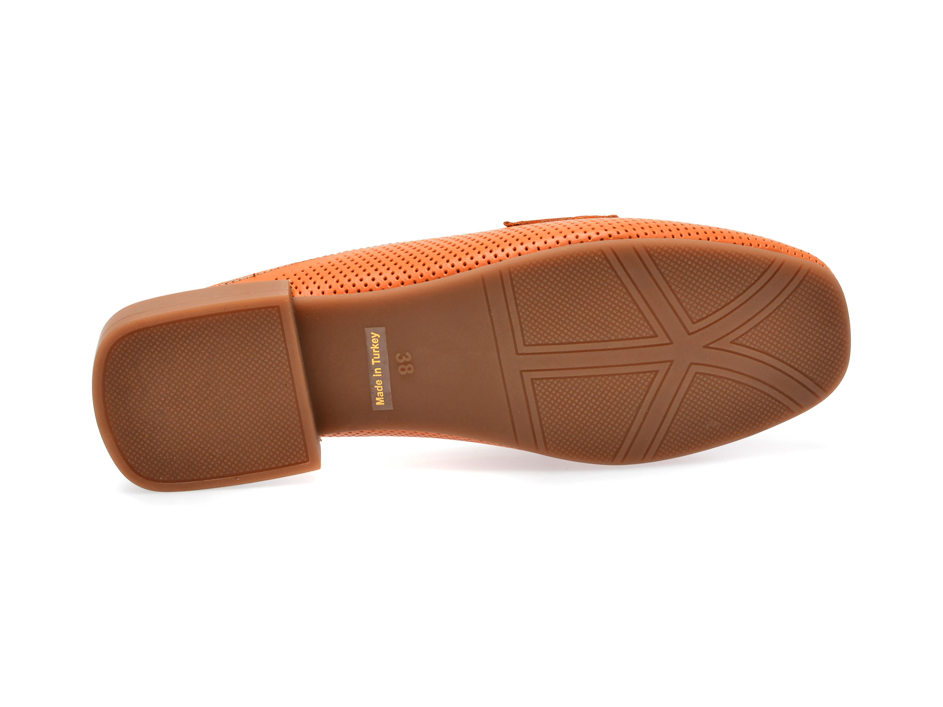 Papuci GRYXX portocalii, 8508, din piele naturala
