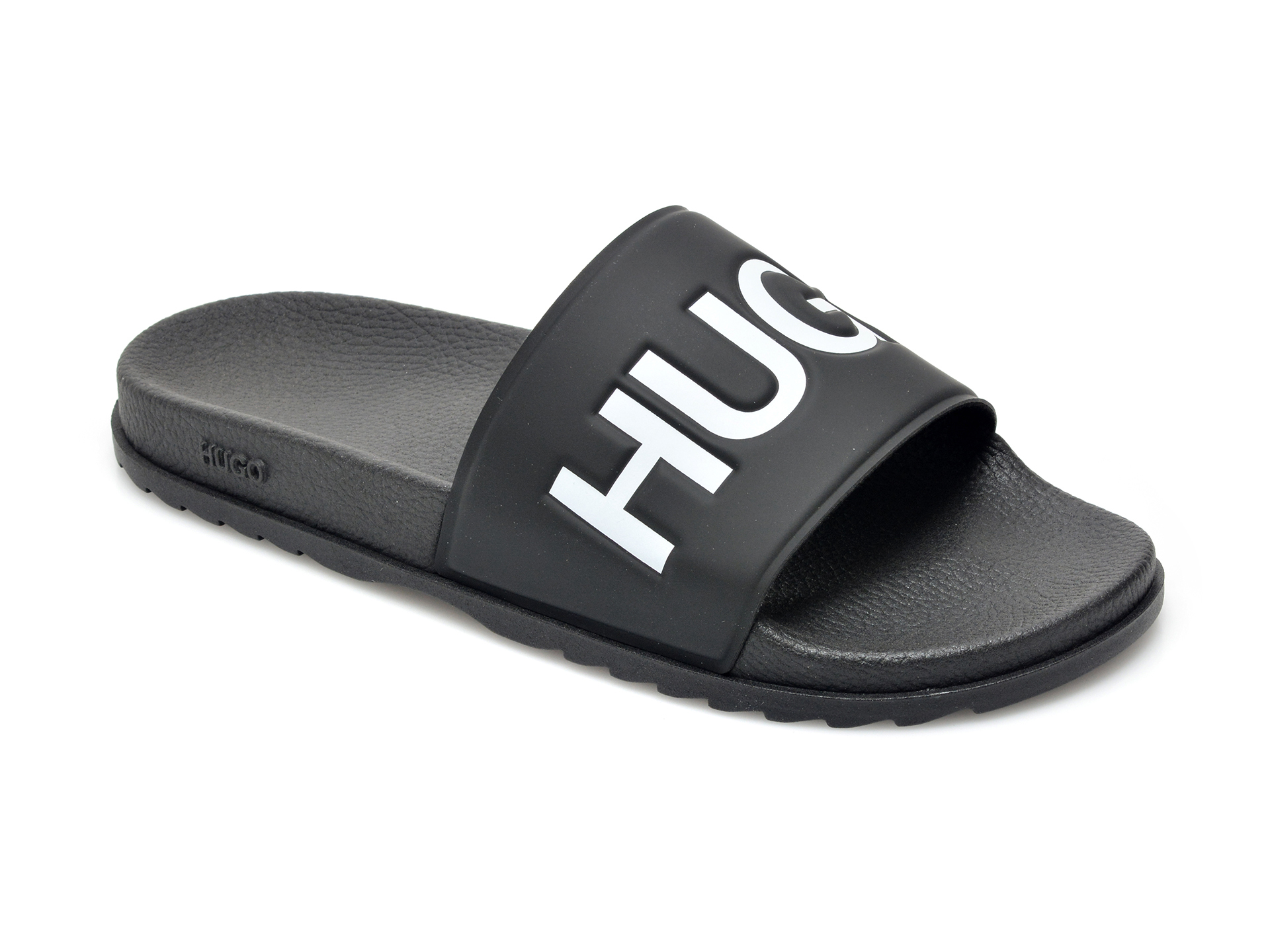 Papuci HUGO BOSS negri, 1188, din pvc Hugo Boss imagine 2022 reducere