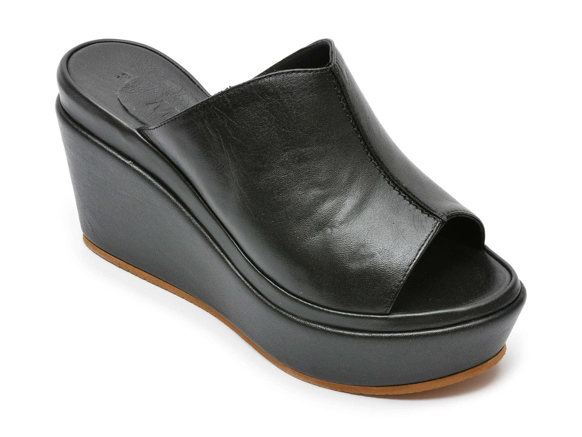 Papuci MAGRIT negri, 390, din piele naturala /femei/papuci