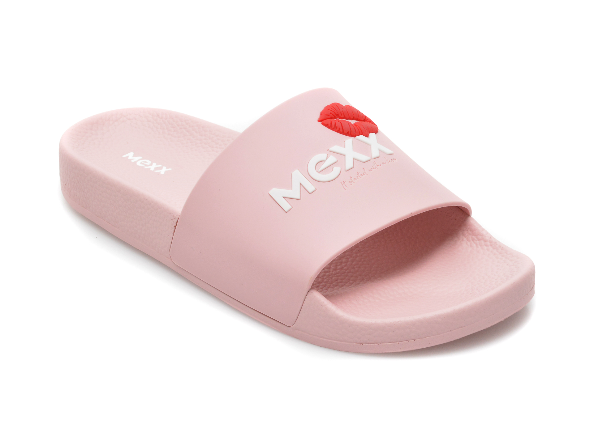 Papuci MEXX roz, SN0014, din piele ecologica imagine Black Friday 2021