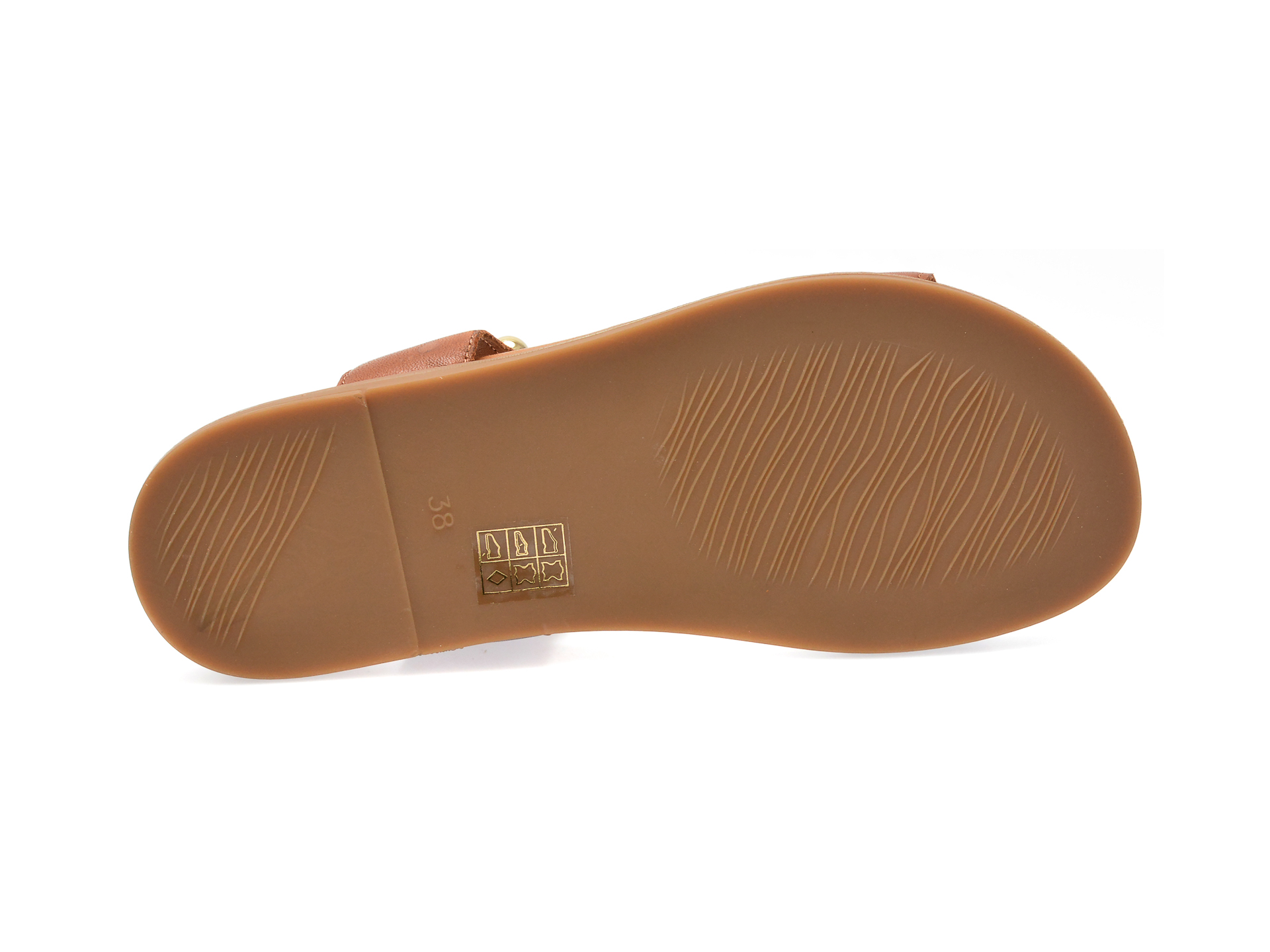 Papuci MODA IN PELLE maro, 301358, din piele naturala