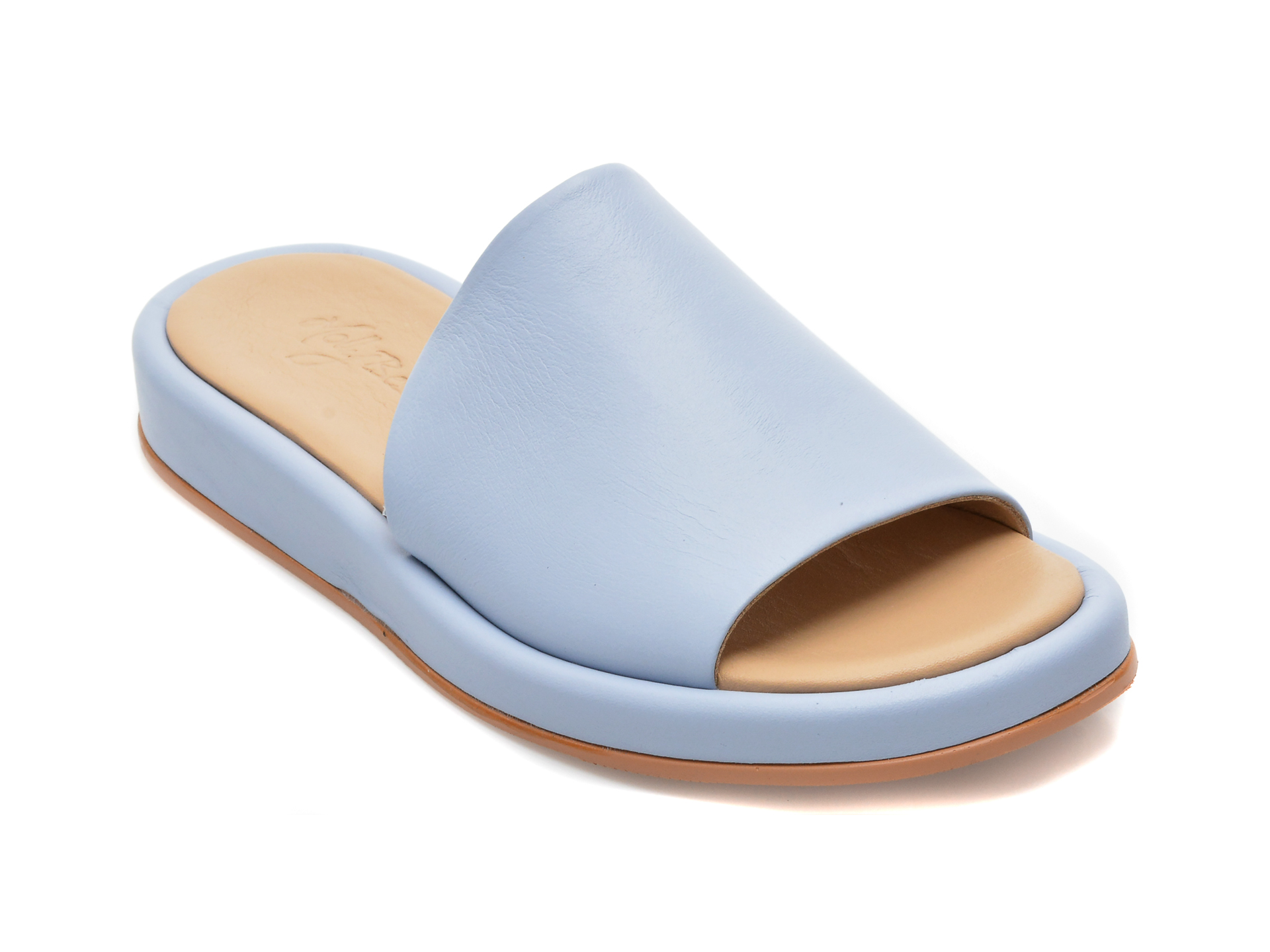 Papuci MOLLY BESSA albastri, 30121, din piele naturala /femei/papuci