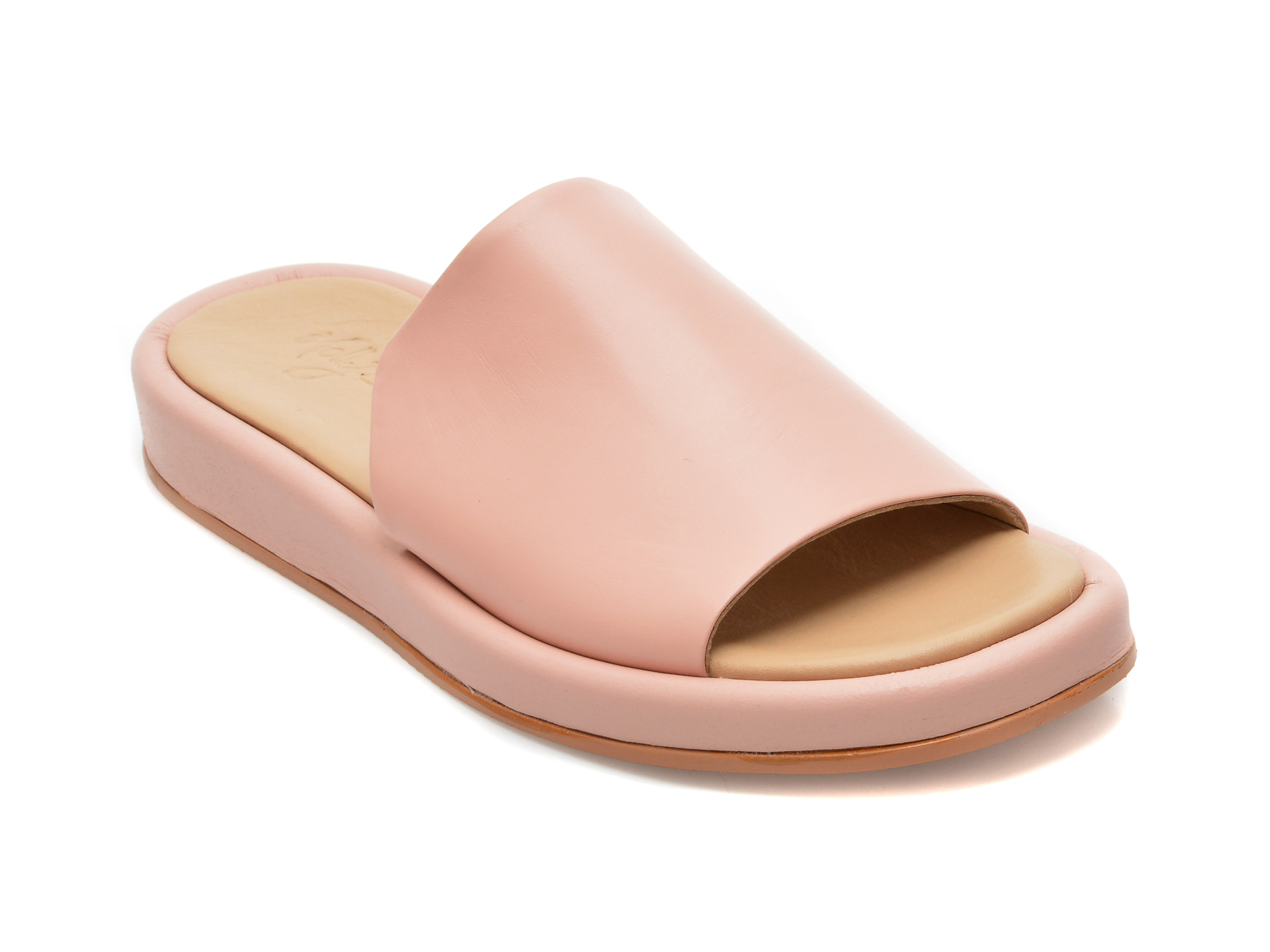 Papuci MOLLY BESSA roz, 30121, din piele naturala /femei/papuci