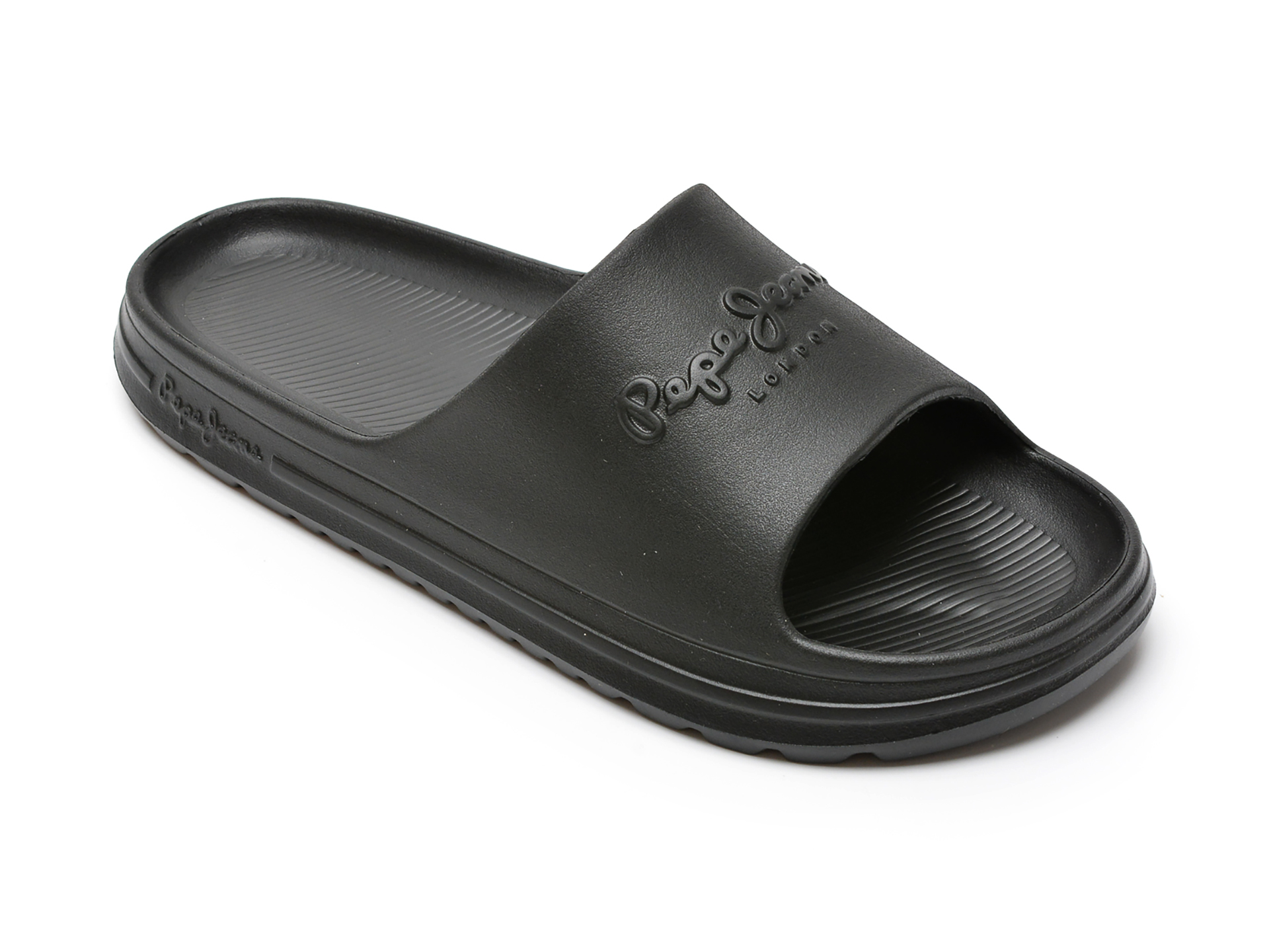 Papuci PEPE JEANS negri, MS70119, din pVC imagine reduceri black friday 2021 /barbati/papuci