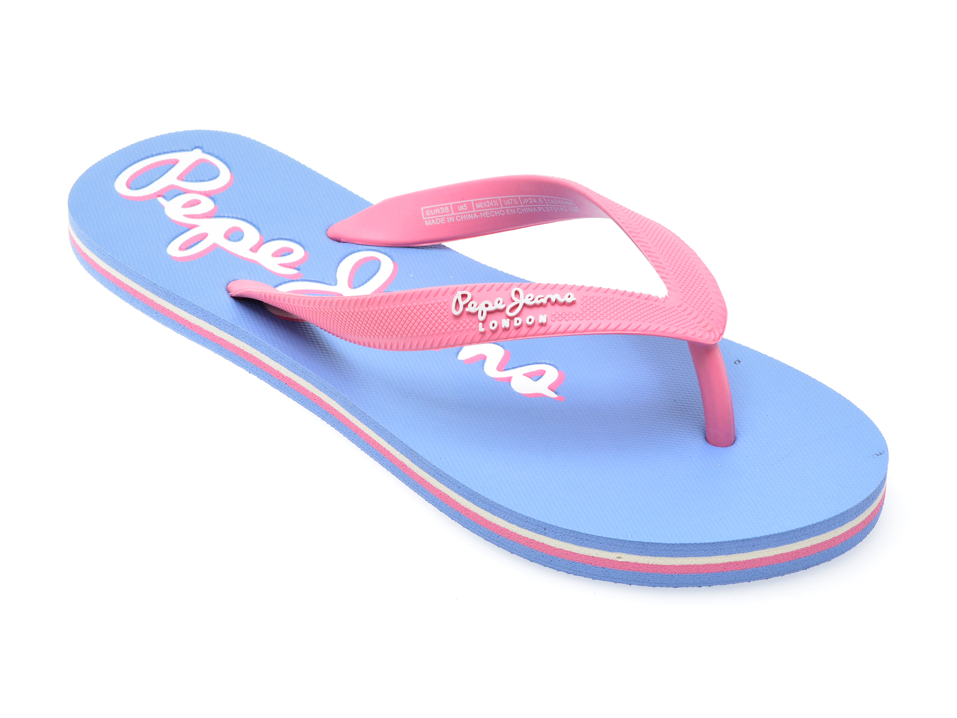 Papuci PEPE JEANS roz, LS70143, din material sintetic /femei/papuci imagine noua