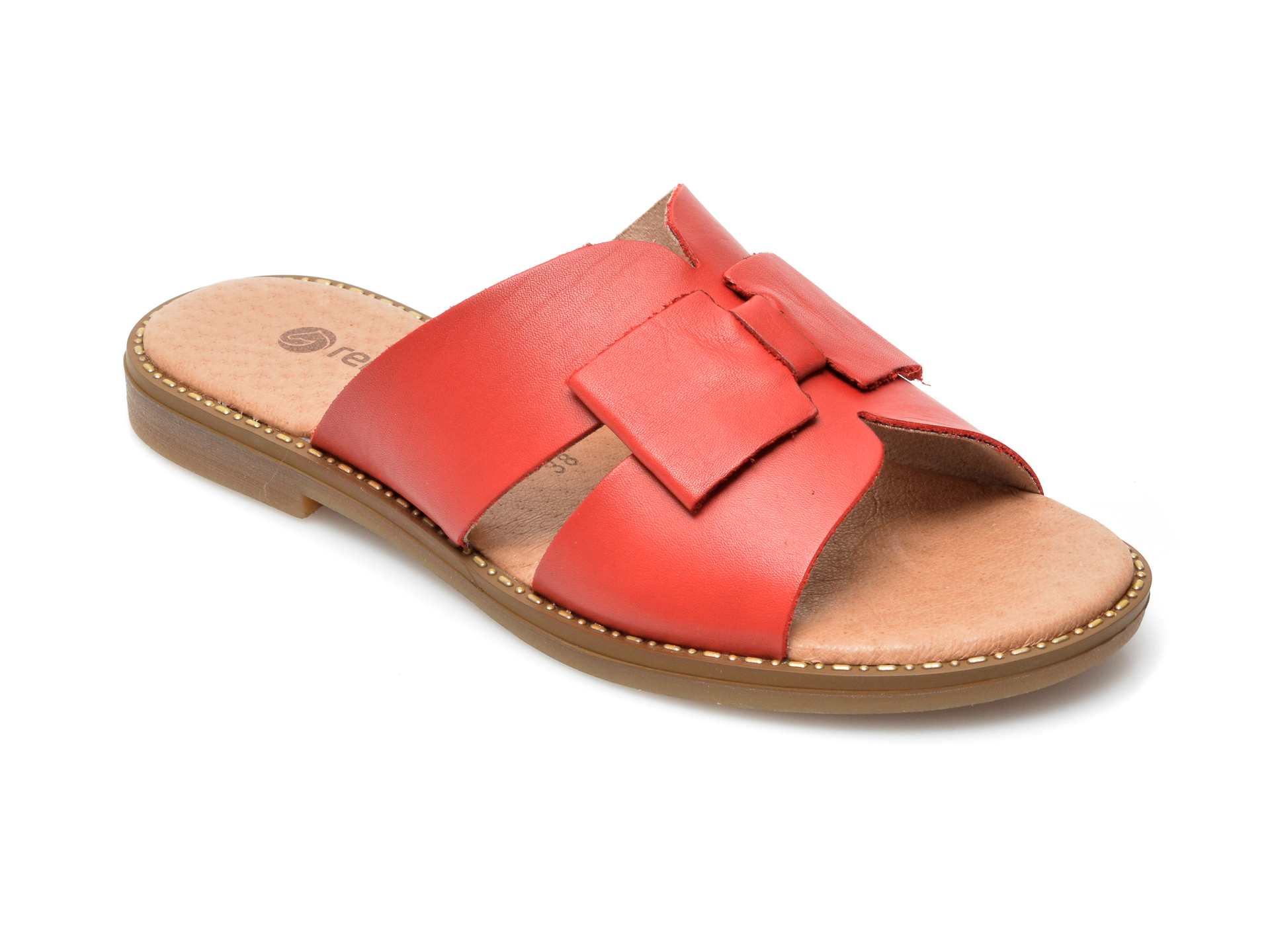 Papuci REMONTE rosii, D3653, din piele naturala imagine Black Friday 2021