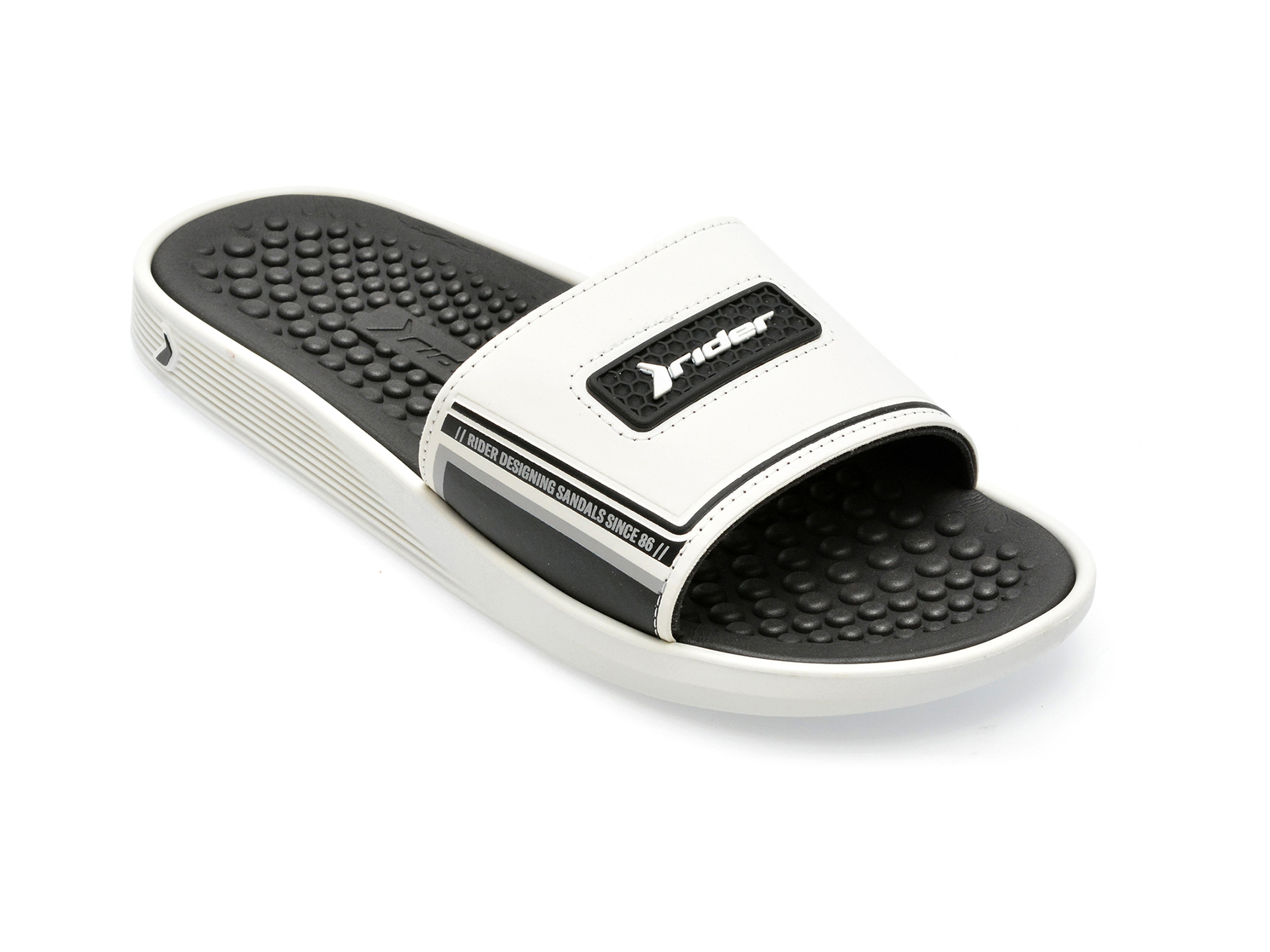 Papuci RIDER alb-negru, 1169058, din pvc