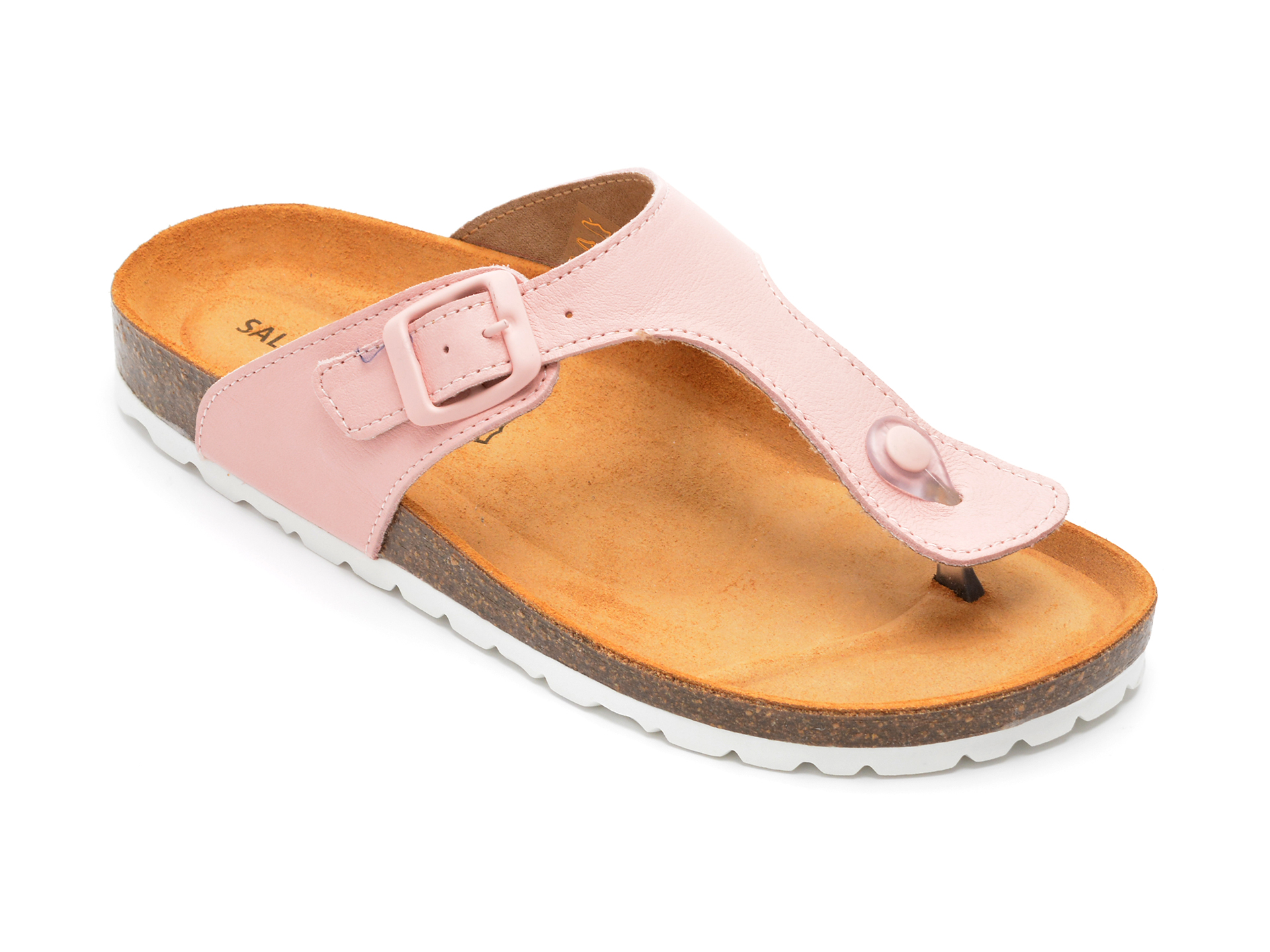 Papuci SALAMANDER roz, 65402, din piele naturala /femei/papuci imagine noua