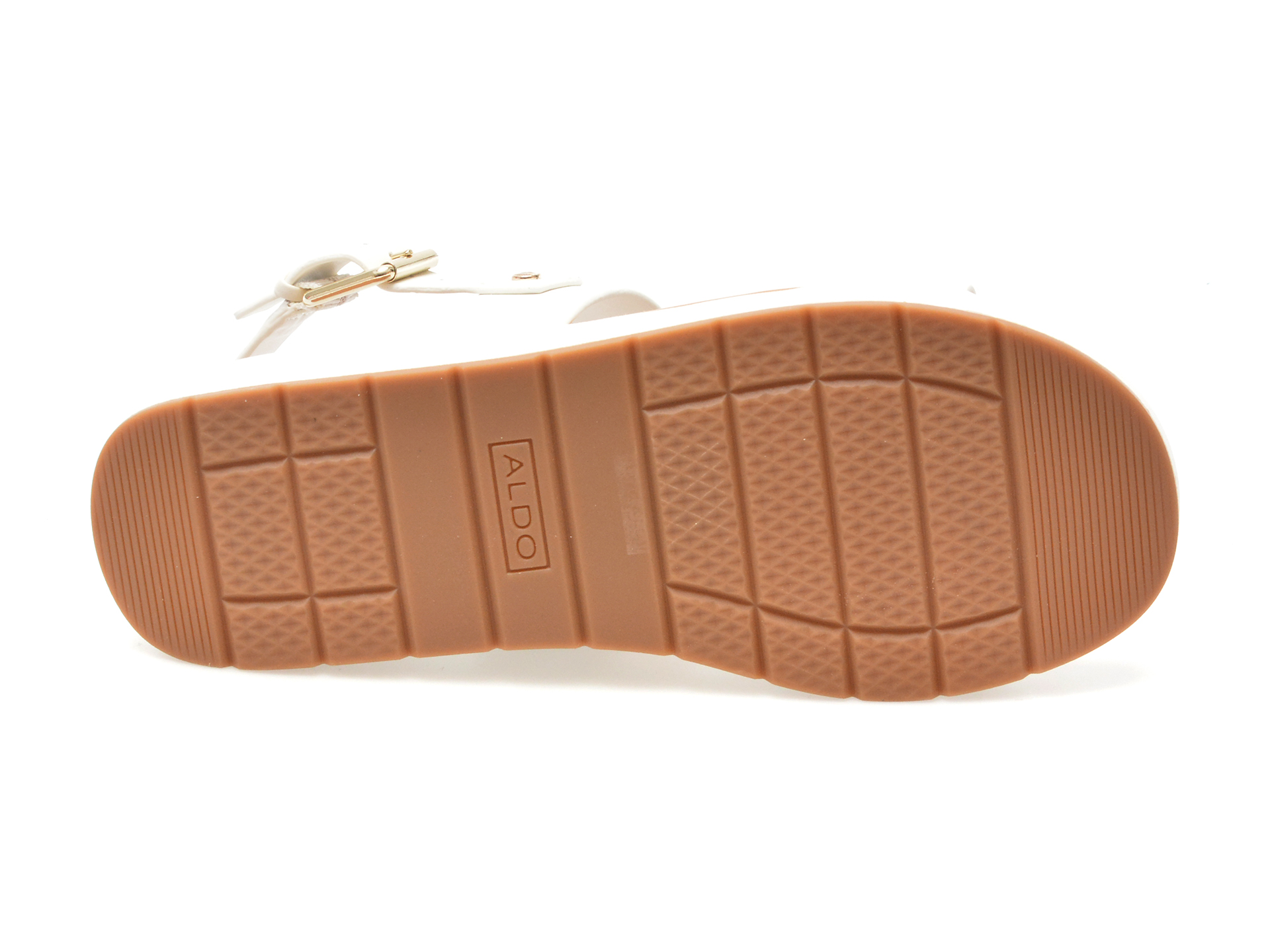 Sandale ALDO albe, 13543043, din piele naturala