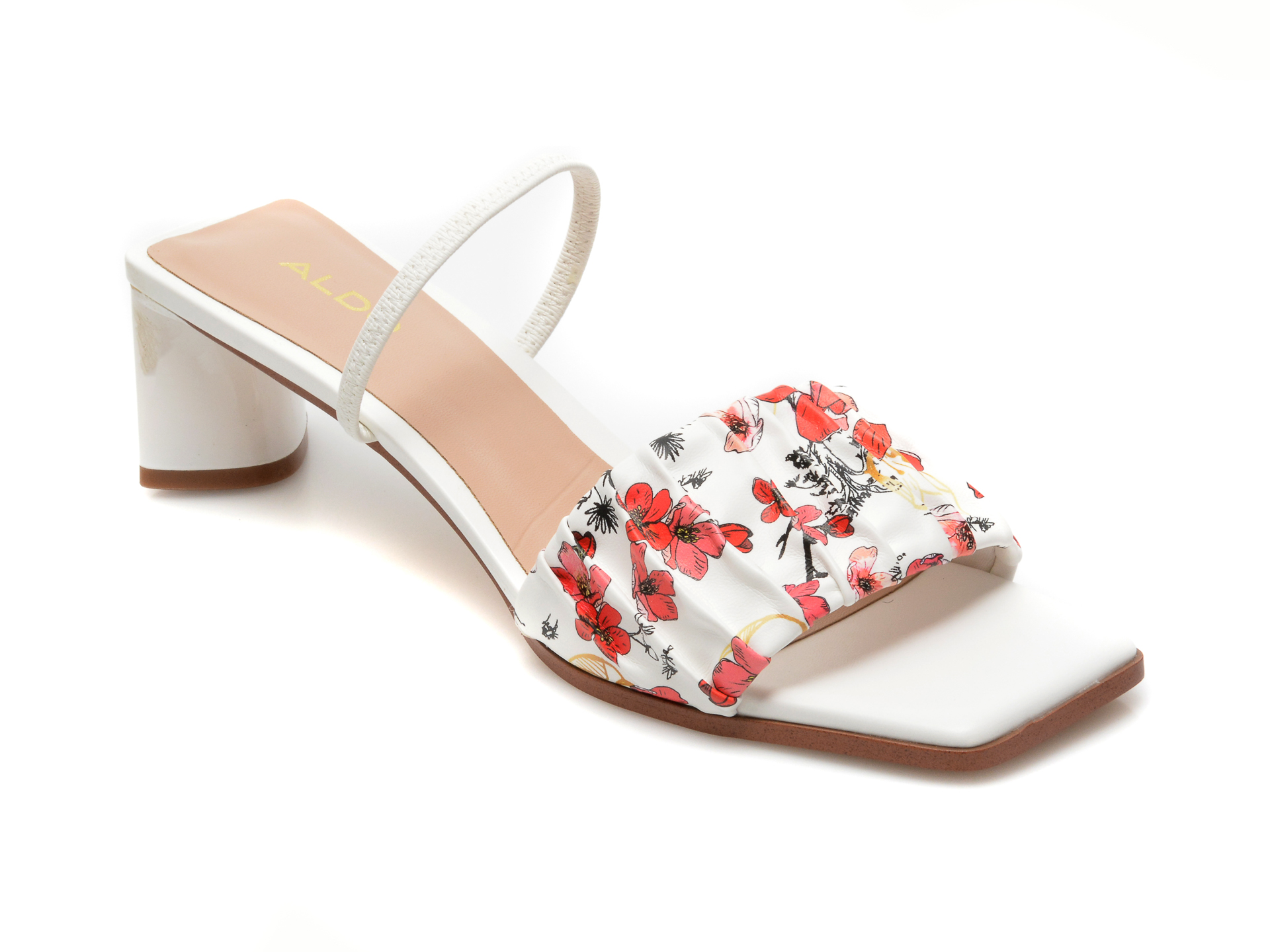 Sandale ALDO albe, ADRERAN965, din piele ecologica /femei/sandale imagine noua