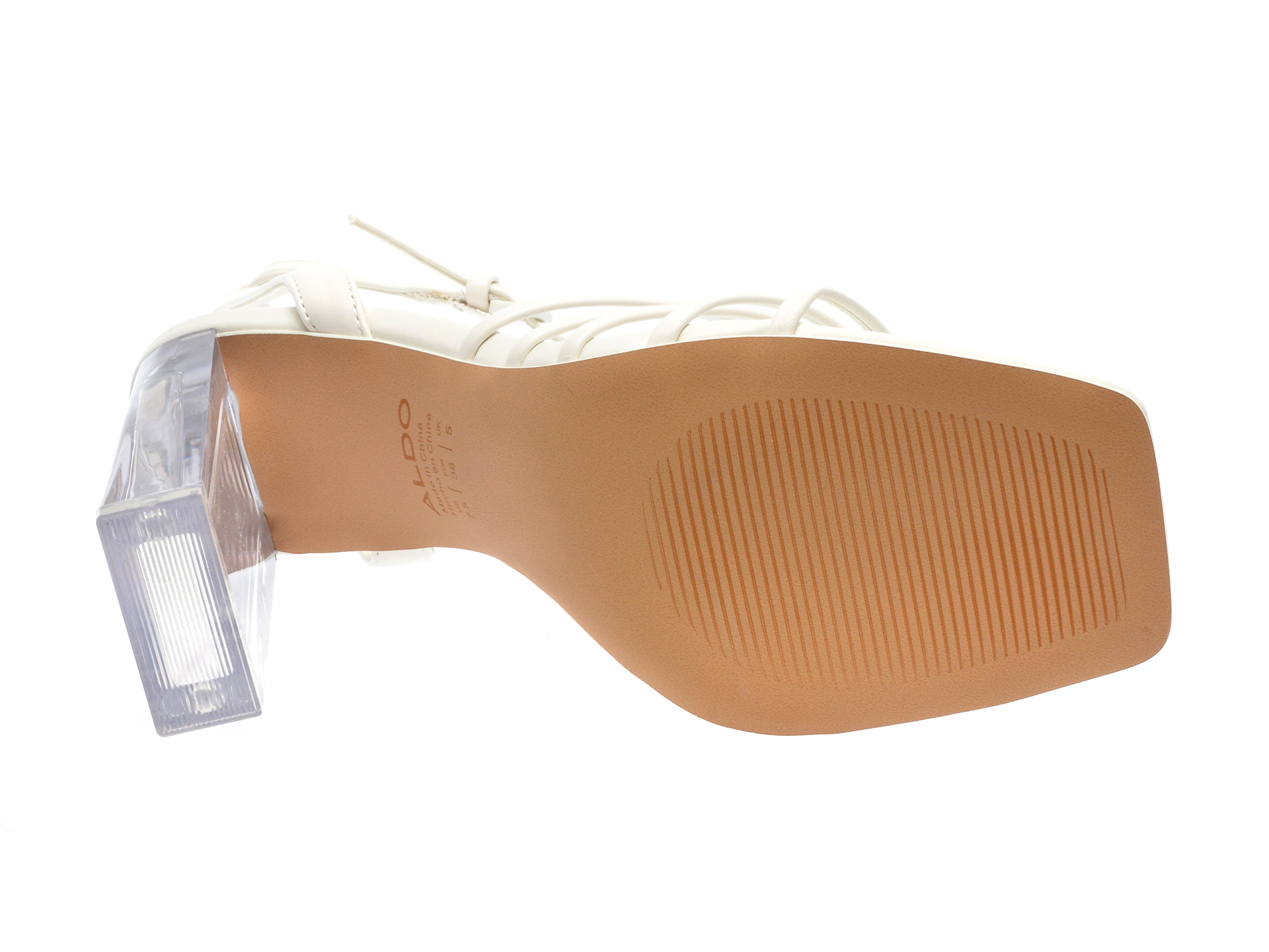 Sandale ALDO albe, ESTELA100, din piele ecologica
