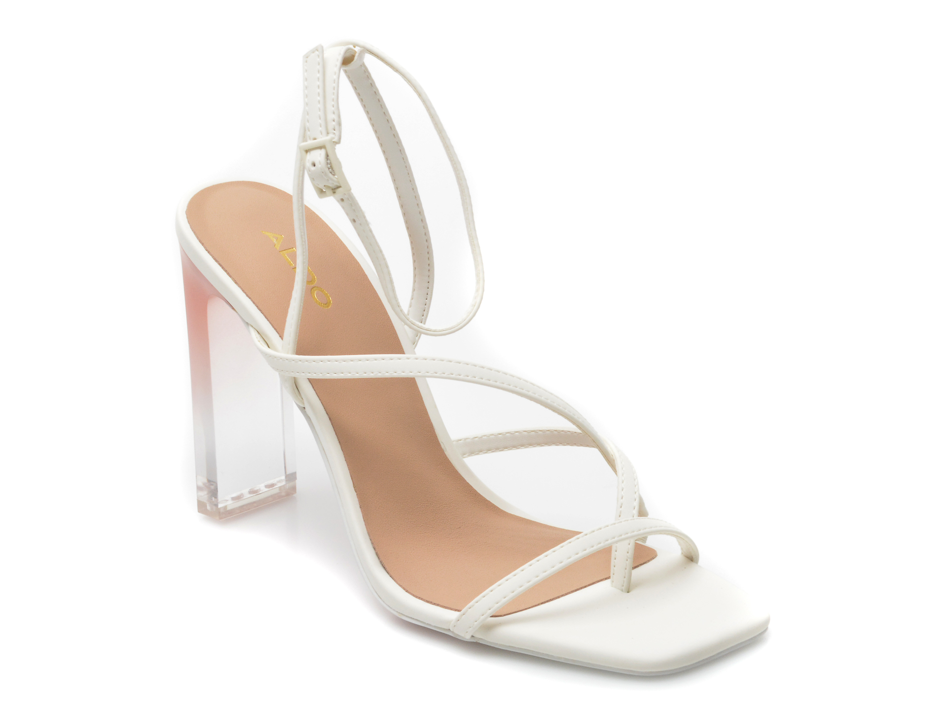 Sandale ALDO albe, Hainiel100, din piele ecologica Aldo