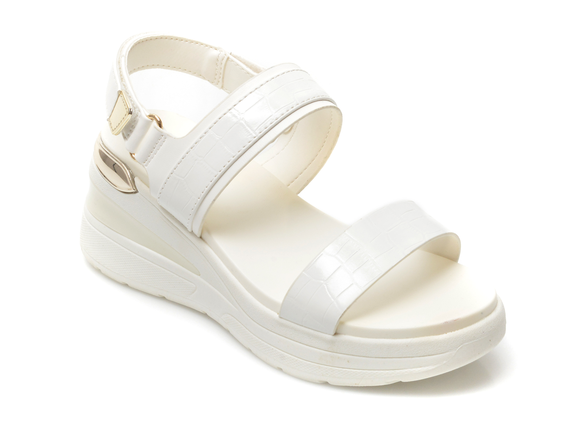 Sandale ALDO albe, JENNERENA100, din piele ecologica