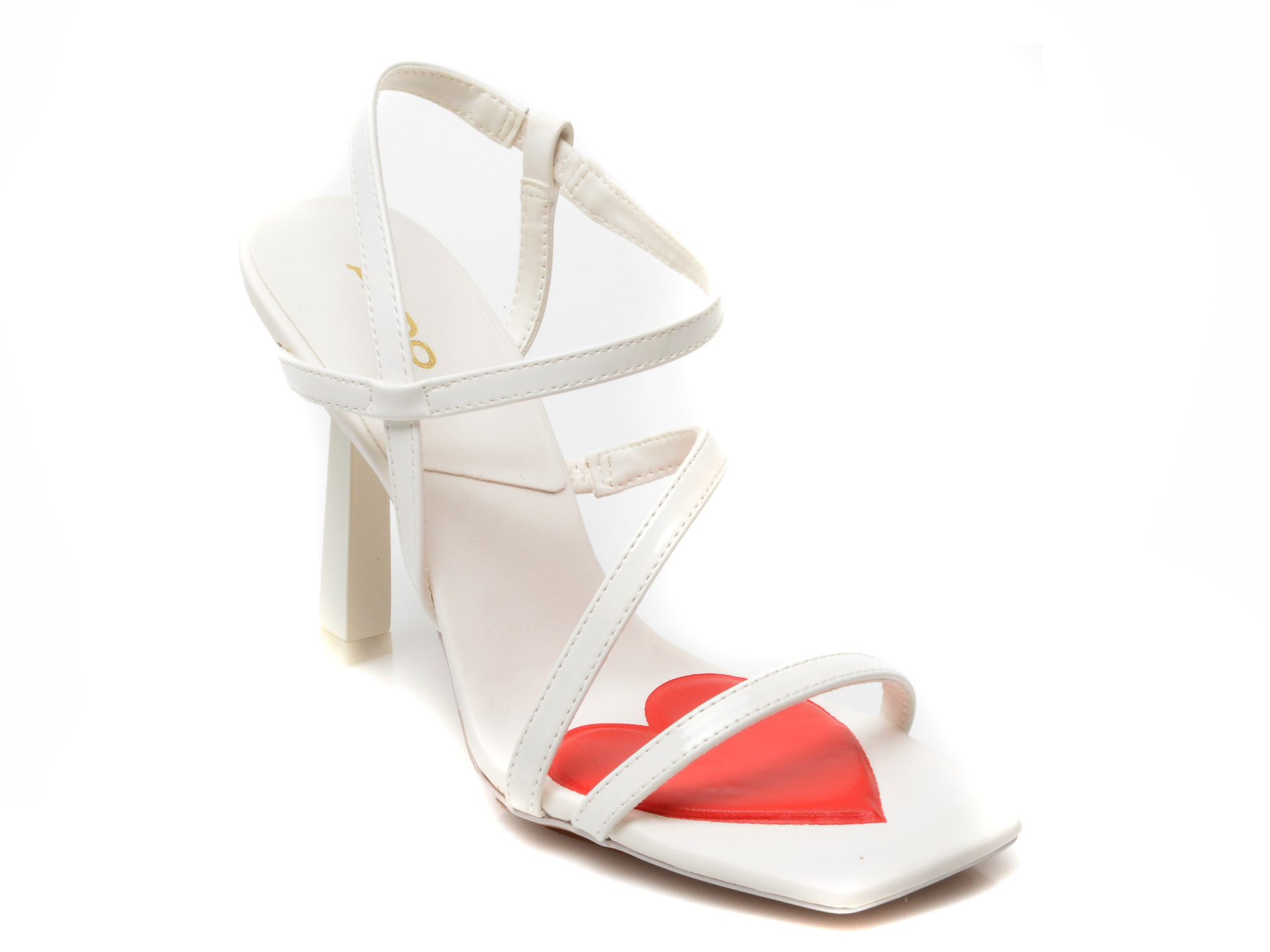 Sandale ALDO albe, LUVLY100, din piele ecologica /femei/sandale