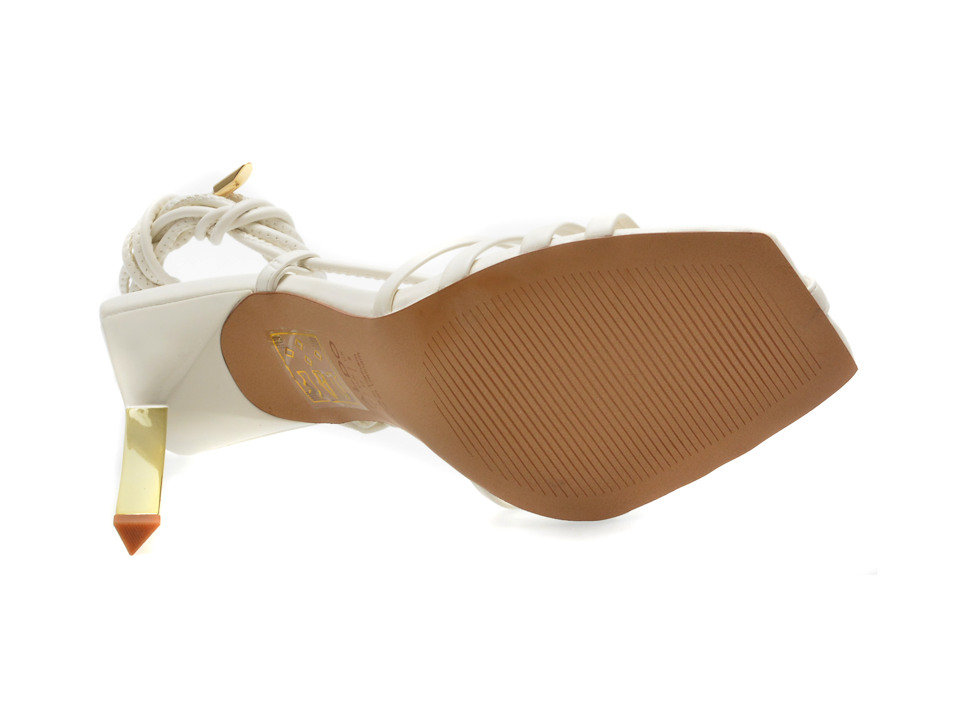 Sandale ALDO albe, LUWETH100, din piele ecologica