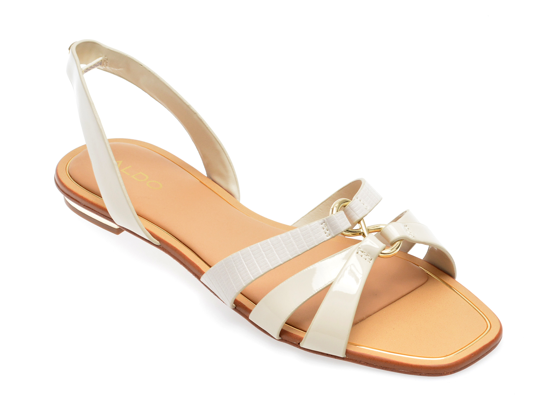 Sandale ALDO albe, MARASSI110, din piele ecologica /femei/sandale imagine super redus 2022