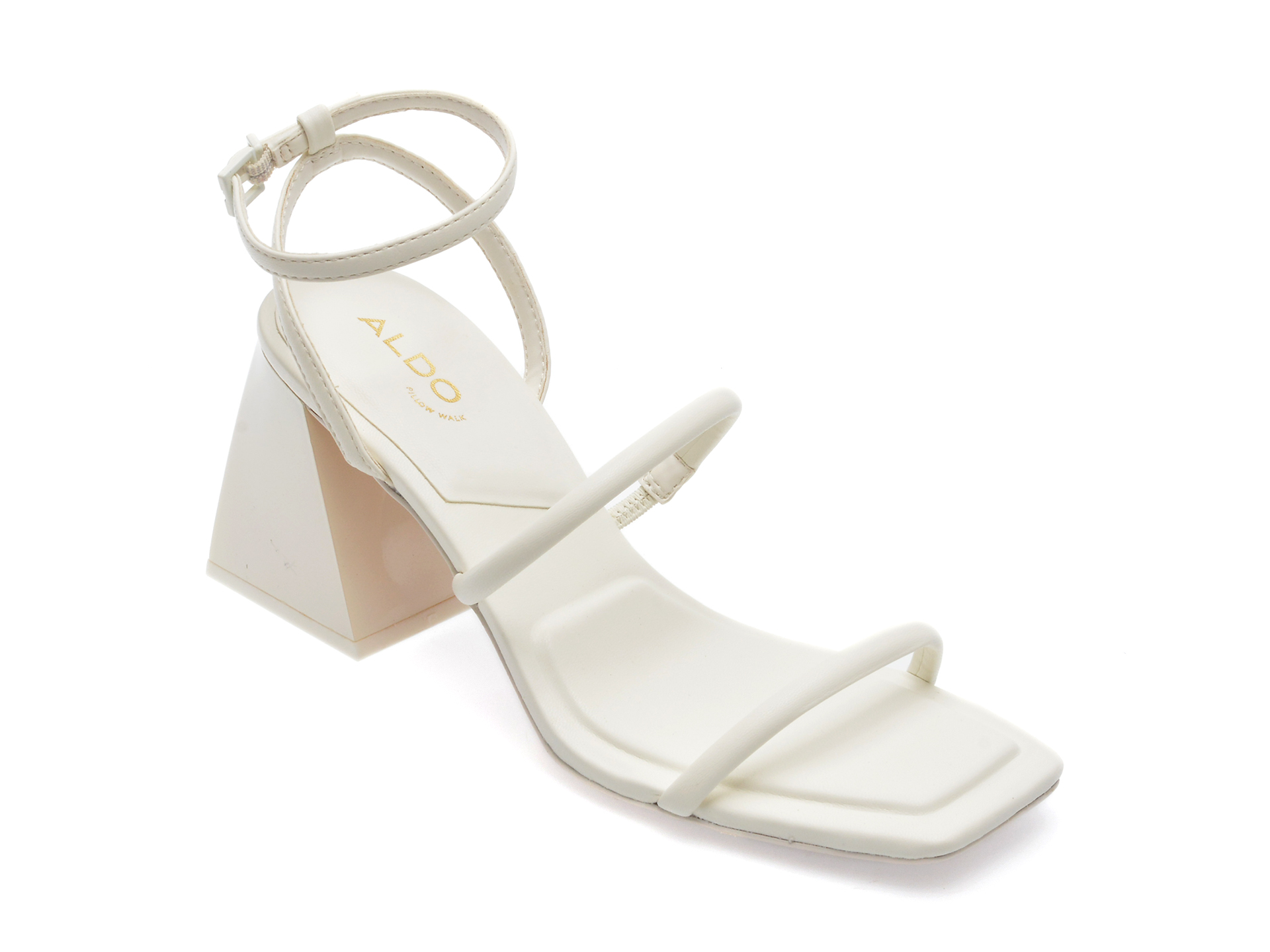 Sandale ALDO albe, MIRAN100, din piele ecologica