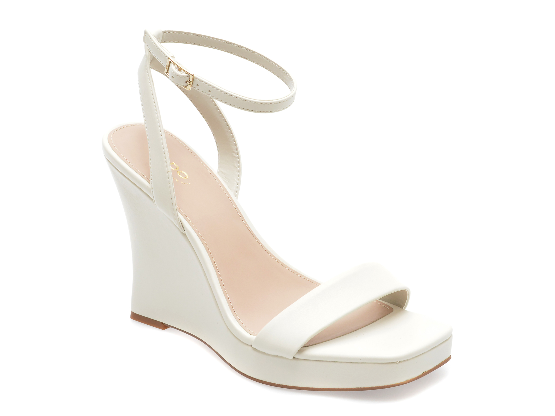 Sandale ALDO albe, NUALA121, din piele ecologica /femei/sandale imagine super redus 2022